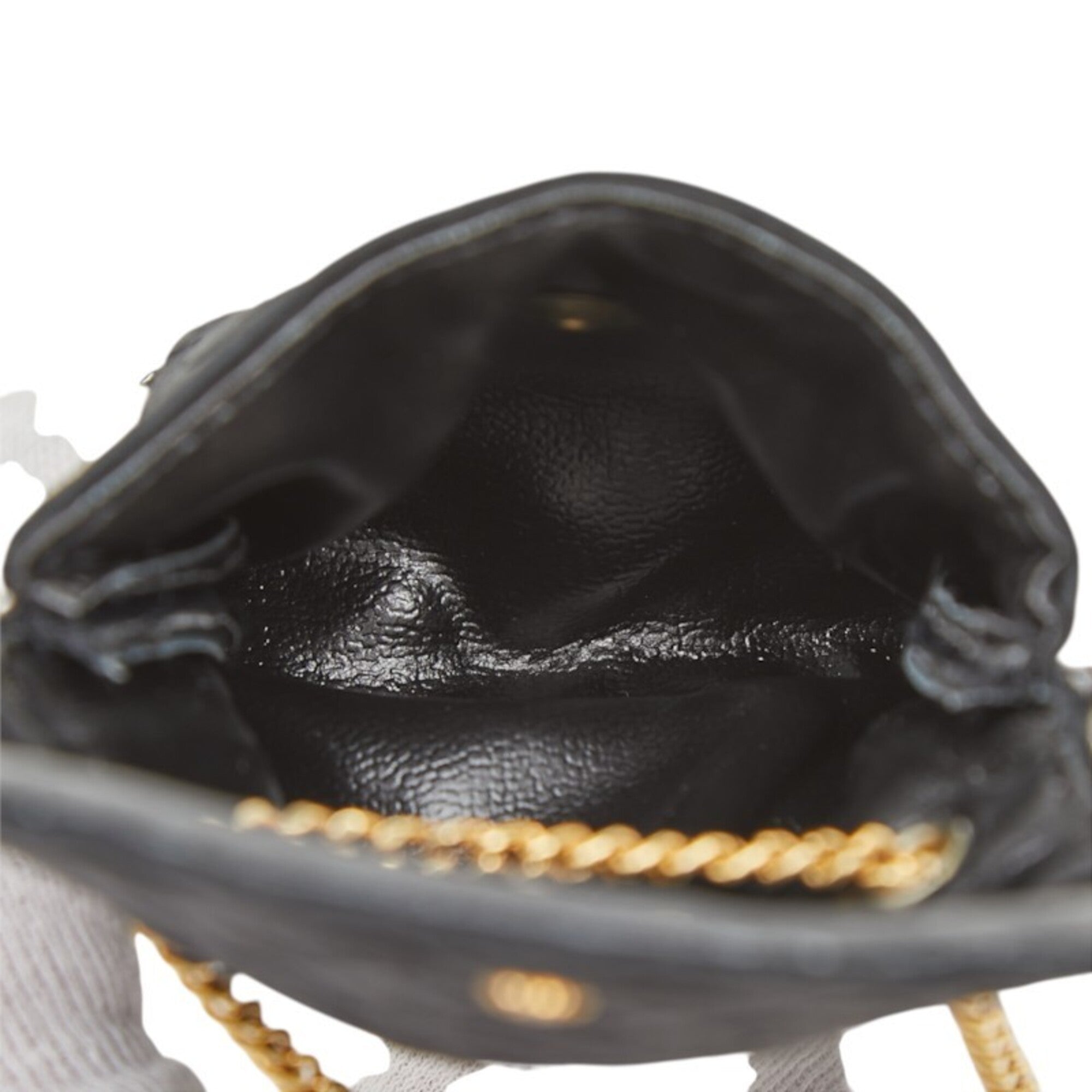 Chanel Black Satin Handbag Pouch (Pre-Owned)