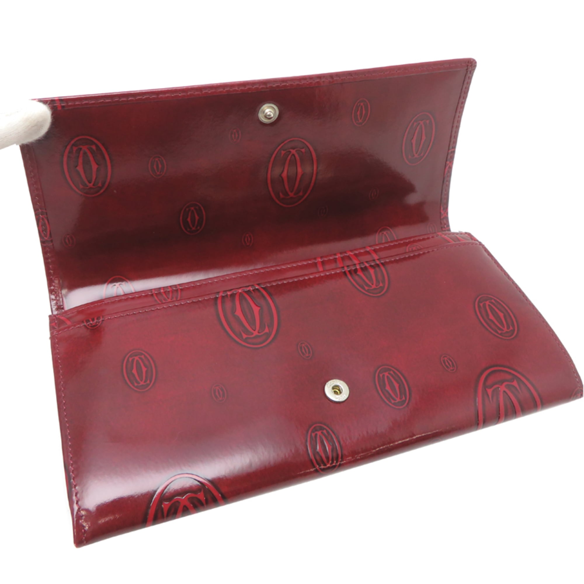 Cartier Bordeaux Red Color Long Wallet (Bi-Fold) (Pre-Owned)