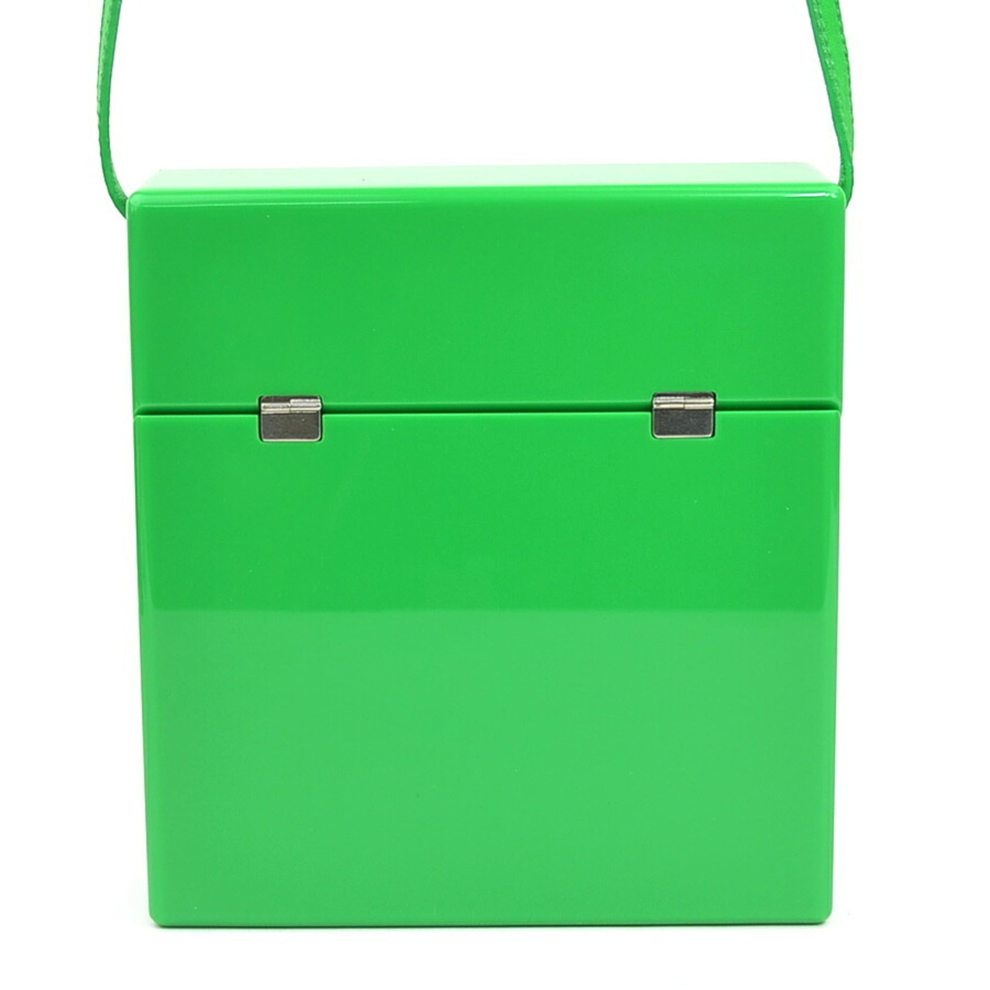 Bottega Veneta Green Acrylic Leather Shoulder Bag (Pre-Owned)
