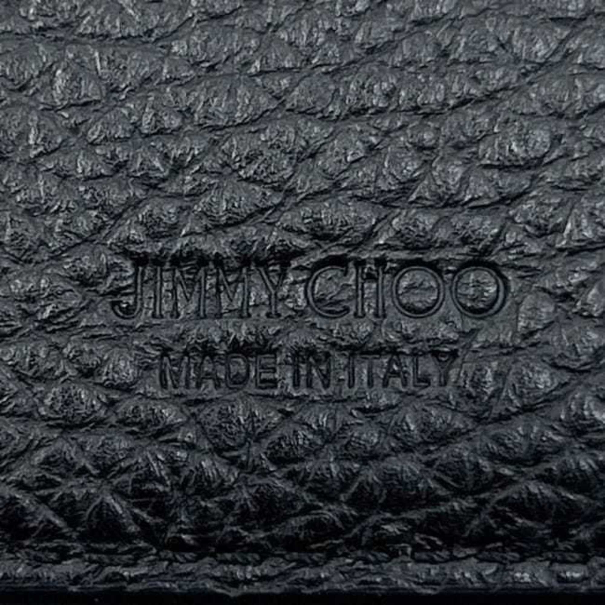 Jimmy Choo Black Leather Coin Purse/Coin Case (Pre-Owned)