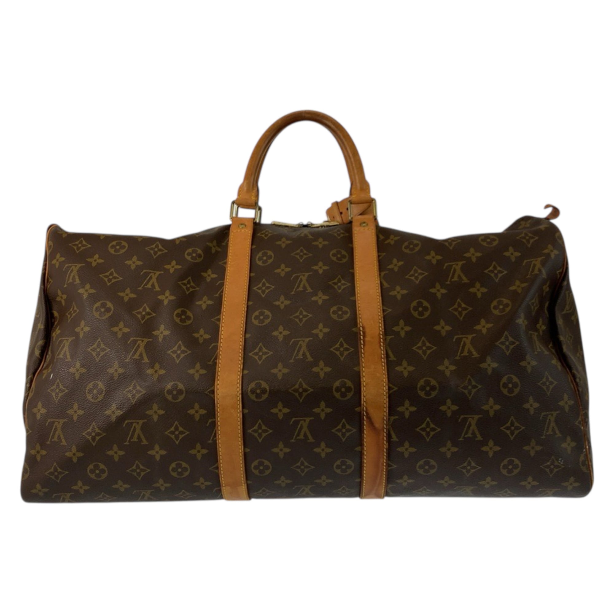 Louis Vuitton Monogram Brown Pvc Leather Boston Bag Handbag (Pre-Owned)