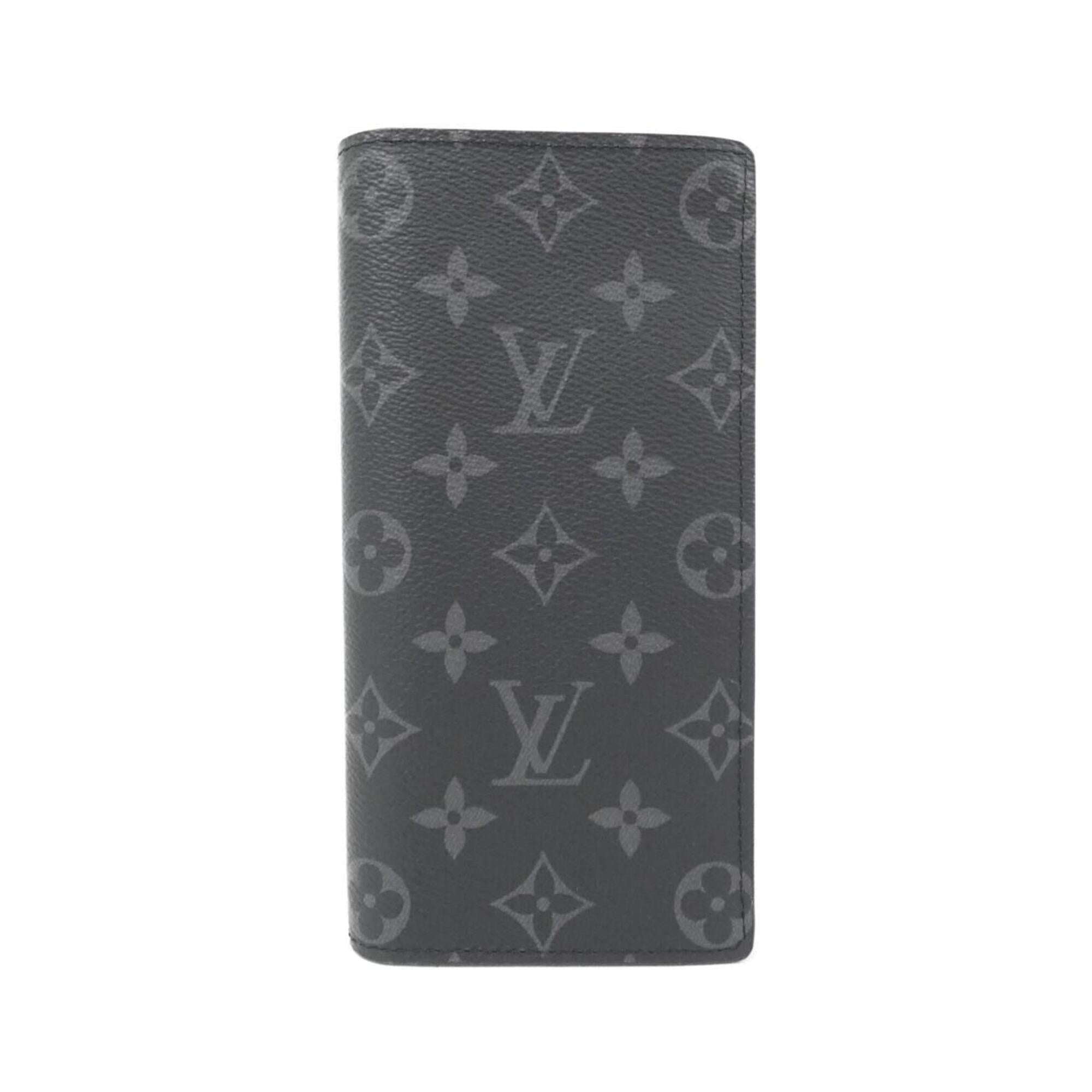 Louis Vuitton Black Coated Canvas Long Wallet (Bi-Fold) (Pre-Owned)