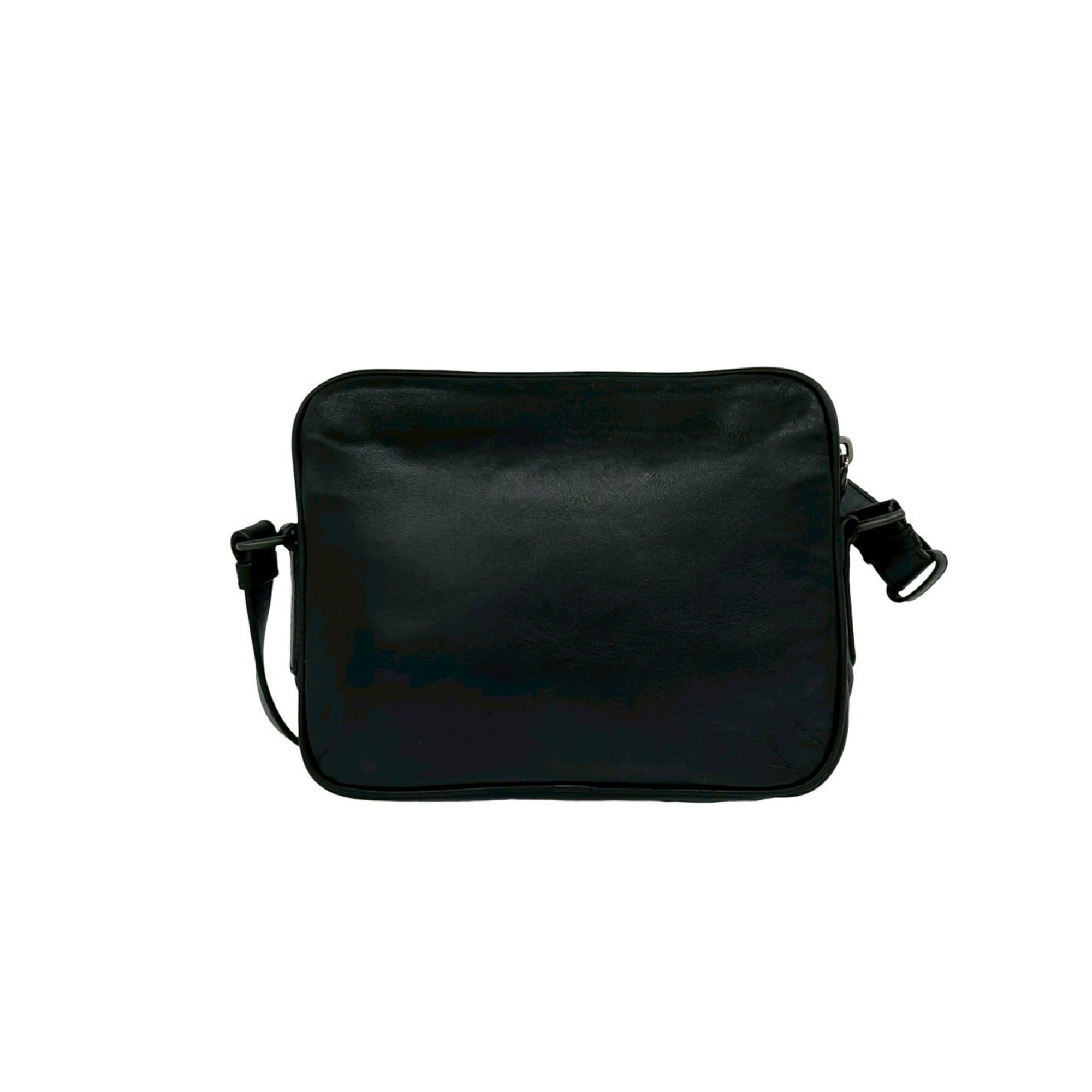 Bottega Veneta Black Leather Pochette Shoulder Bag (Pre-Owned)