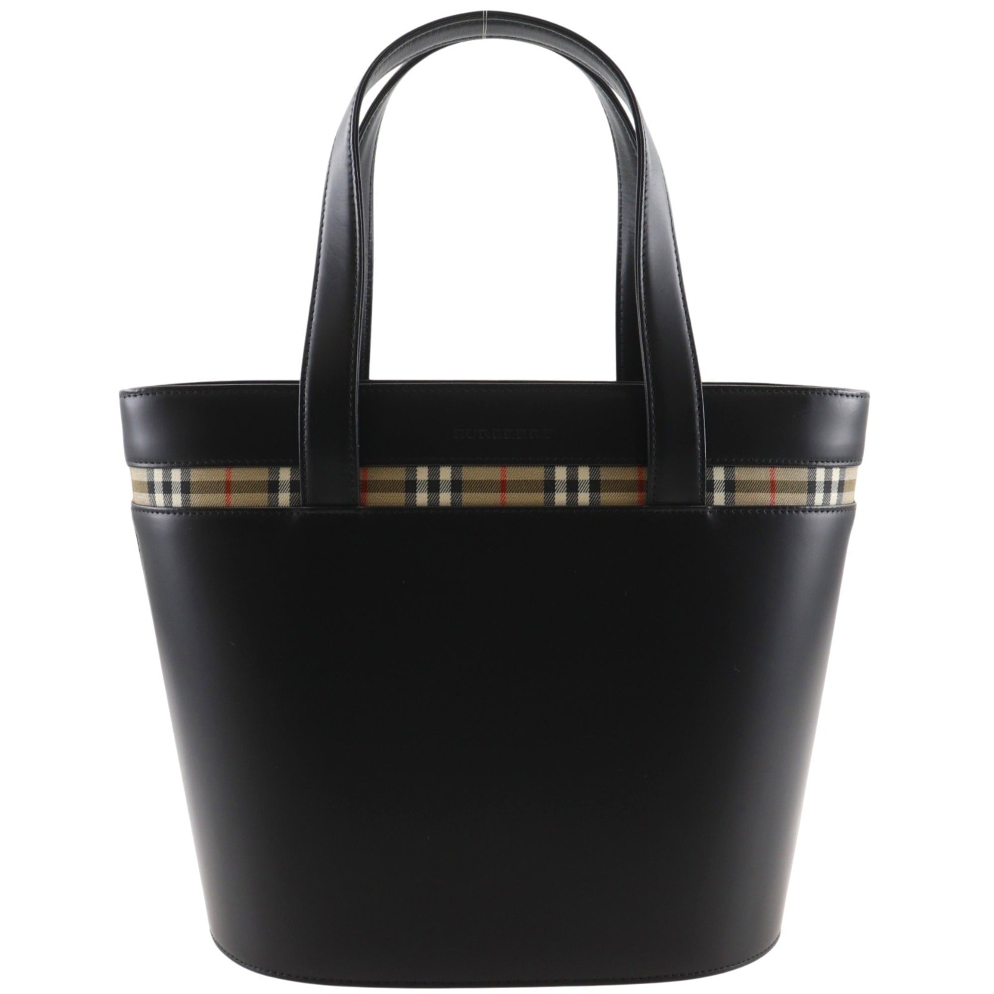 Burberry Black Leather Handbag (Pre-Owned)