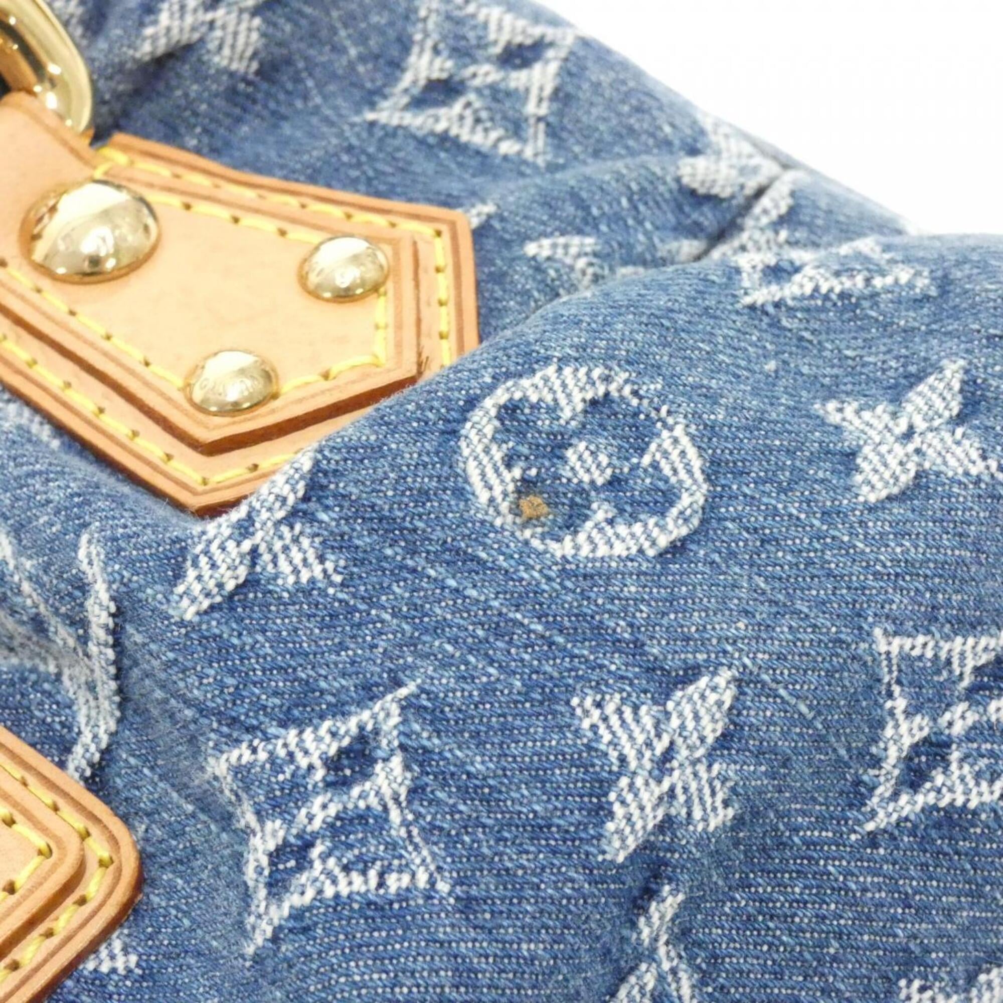 Louis Vuitton Blue Monogram Denim Handbag (Pre-Owned)