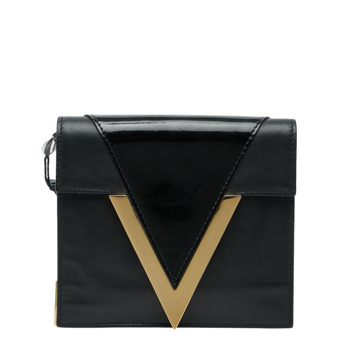 Versace Black Leather Clutch Bag (Pre-Owned)