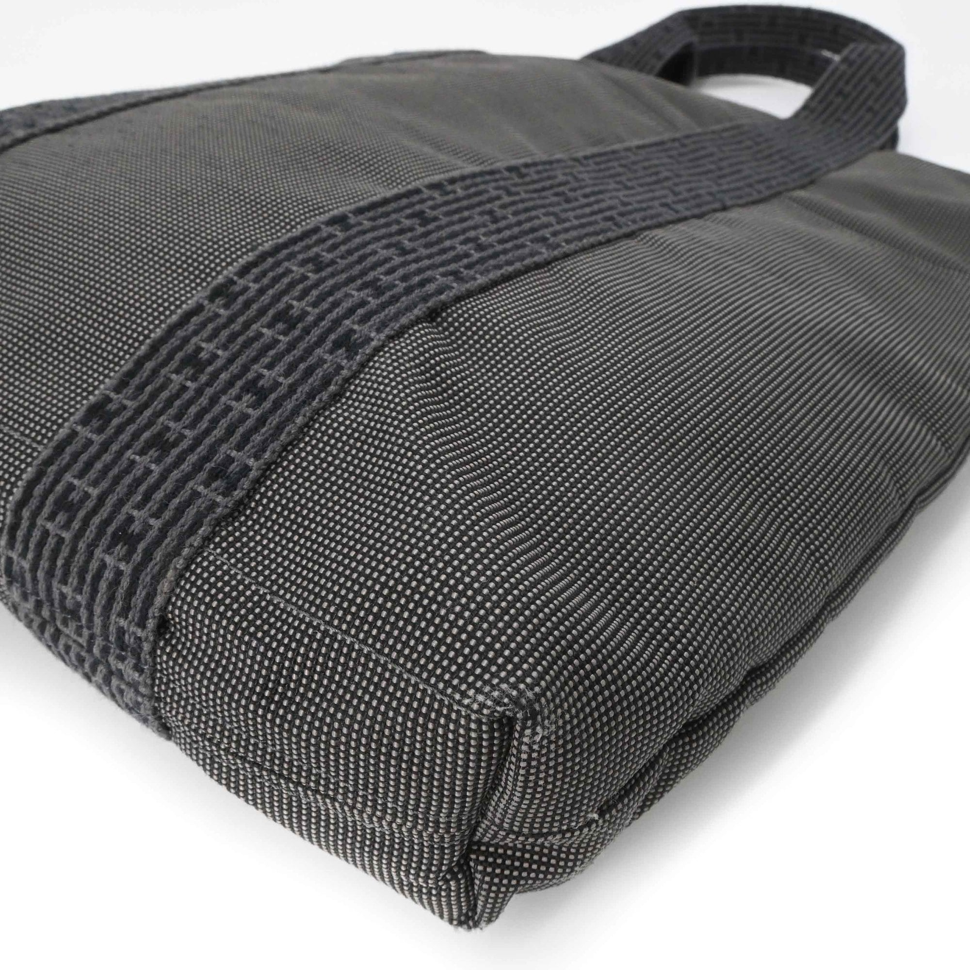 Hermes Gray Canvas Tote Bag (Pre-Owned)