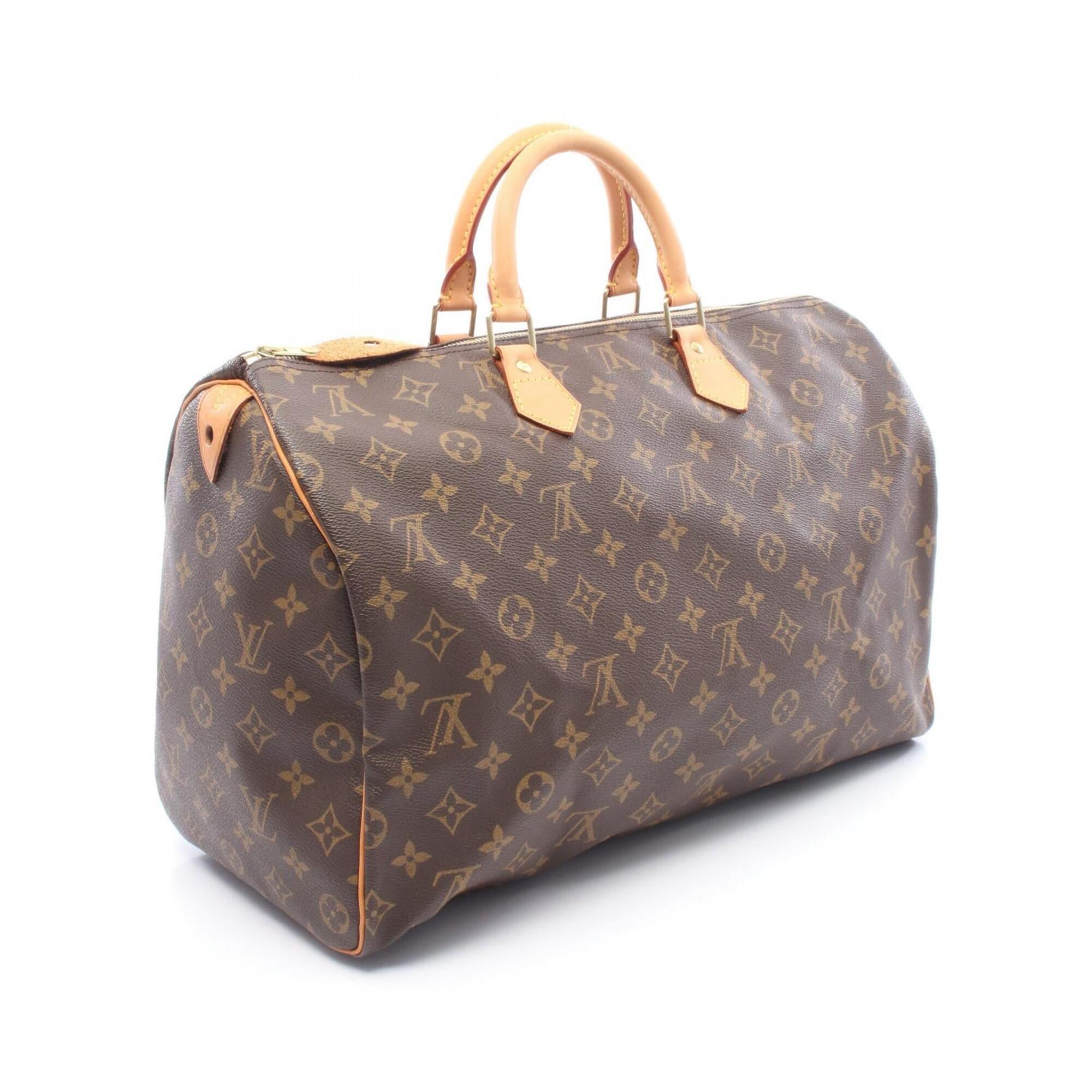 Louis Vuitton Brown Monogram Coated Canvas Leather Handbag (Pre-Owned)