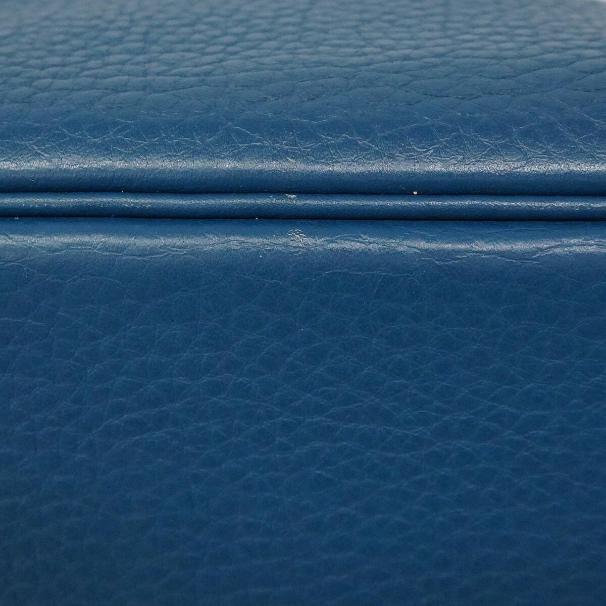 Hermes Blue Taurillon Clemence Leather Handbag (Pre-Owned)