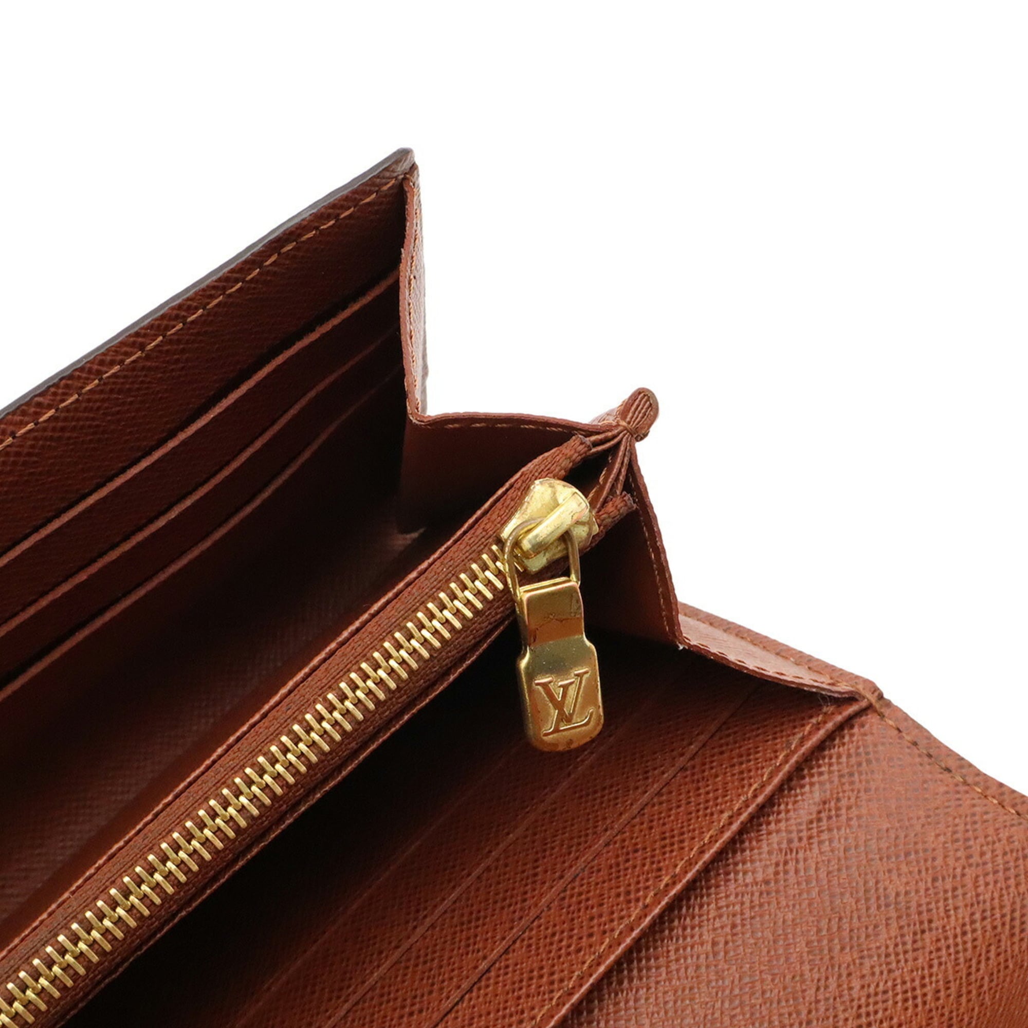 Louis Vuitton Brown Monogram Canvas Long Wallet (Bi-Fold) (Pre-Owned)