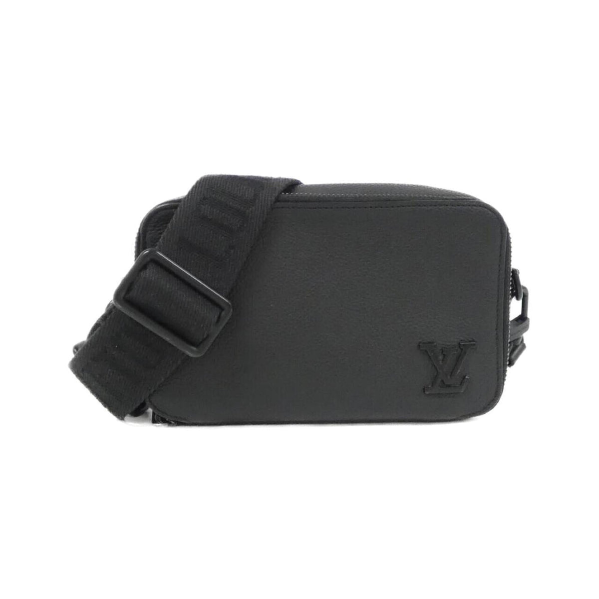 Louis Vuitton Black Leather Shoulder Bag (Pre-Owned)