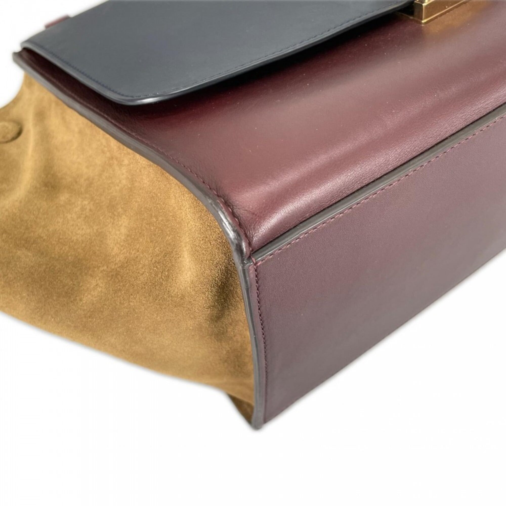 Celine Wine Leather Handbag (Pre-Owned)