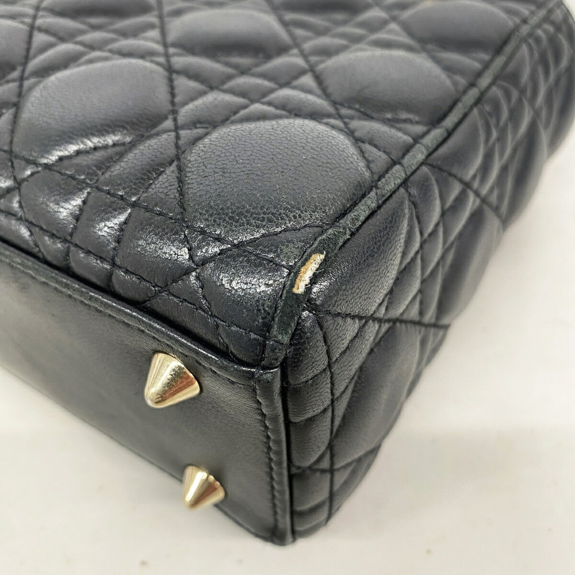 Christian Dior Black Leather Handbag (Pre-Owned)