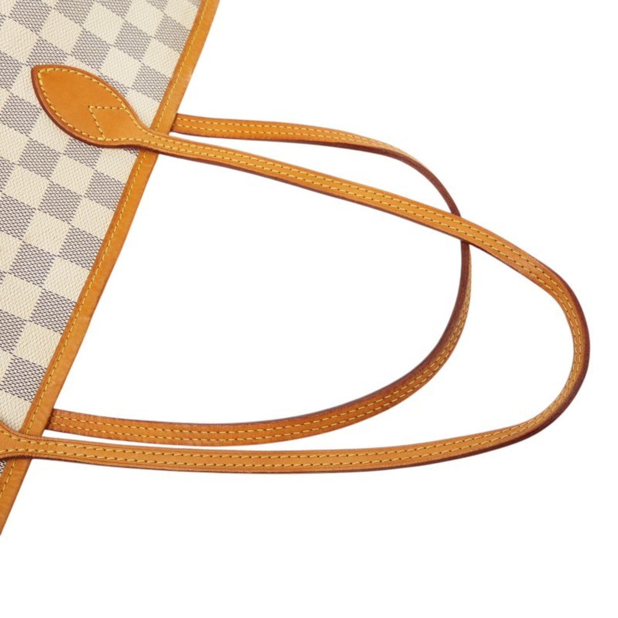Louis Vuitton Brown White Pvc Leather Shoulder Bag Tote Bag (Pre-Owned)