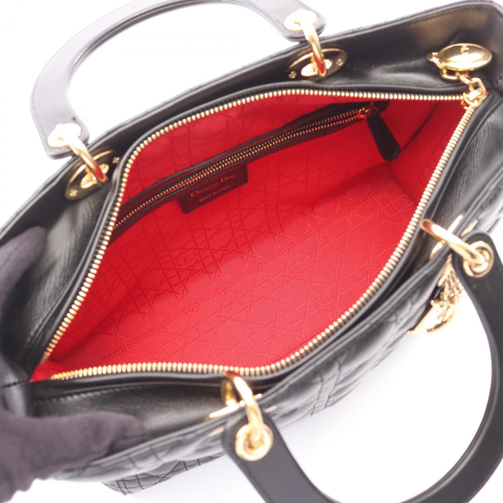 Christian Dior Black Leather Handbag (Pre-Owned)