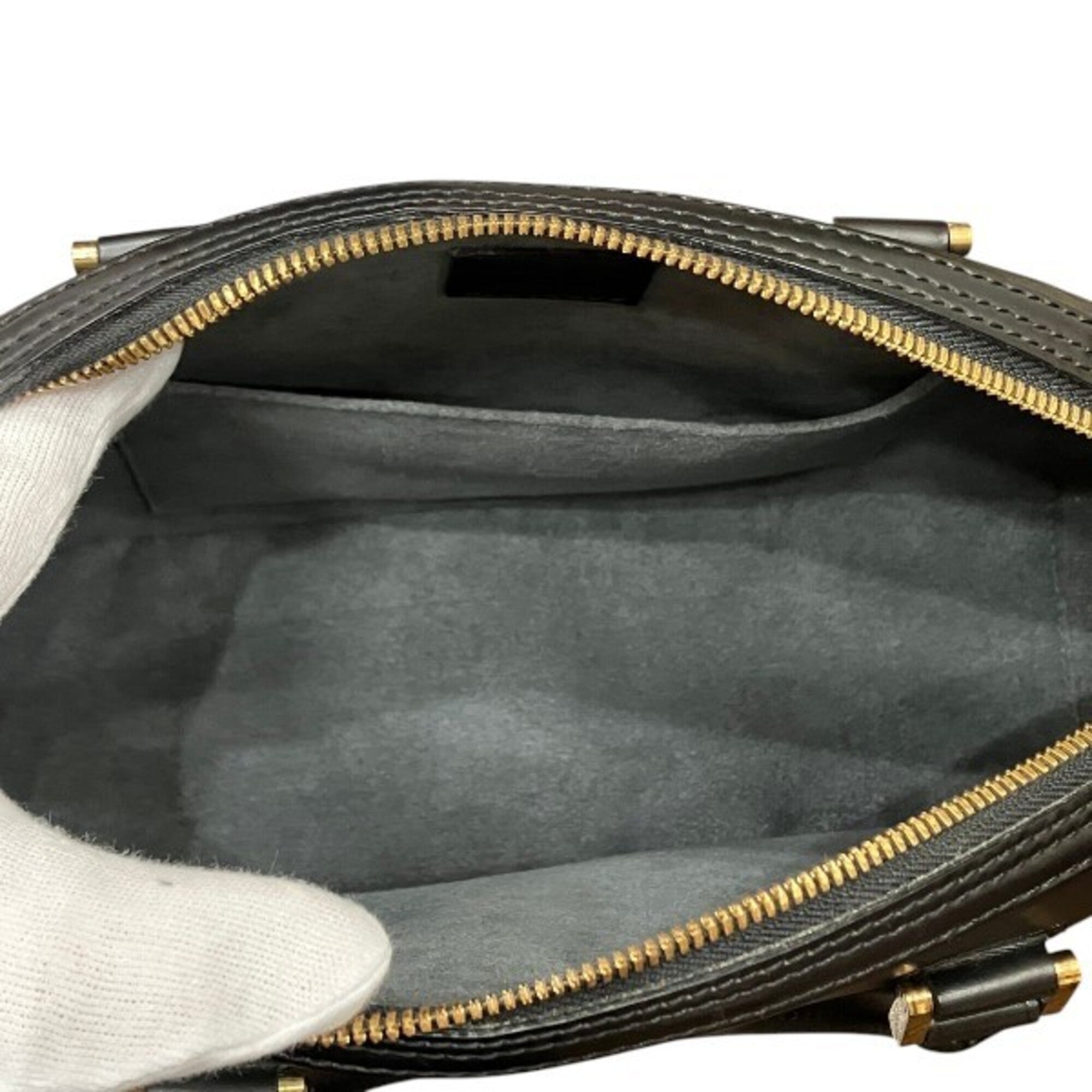 Louis Vuitton Black Leather Handbag (Pre-Owned)
