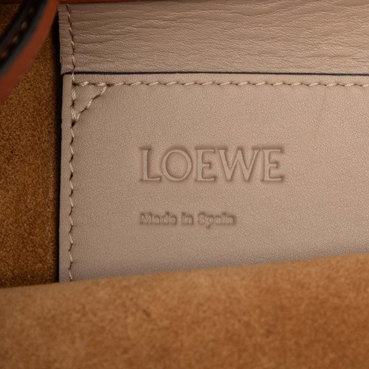 Loewe Beige Brown Leather Handbag Tote Bag (Pre-Owned)
