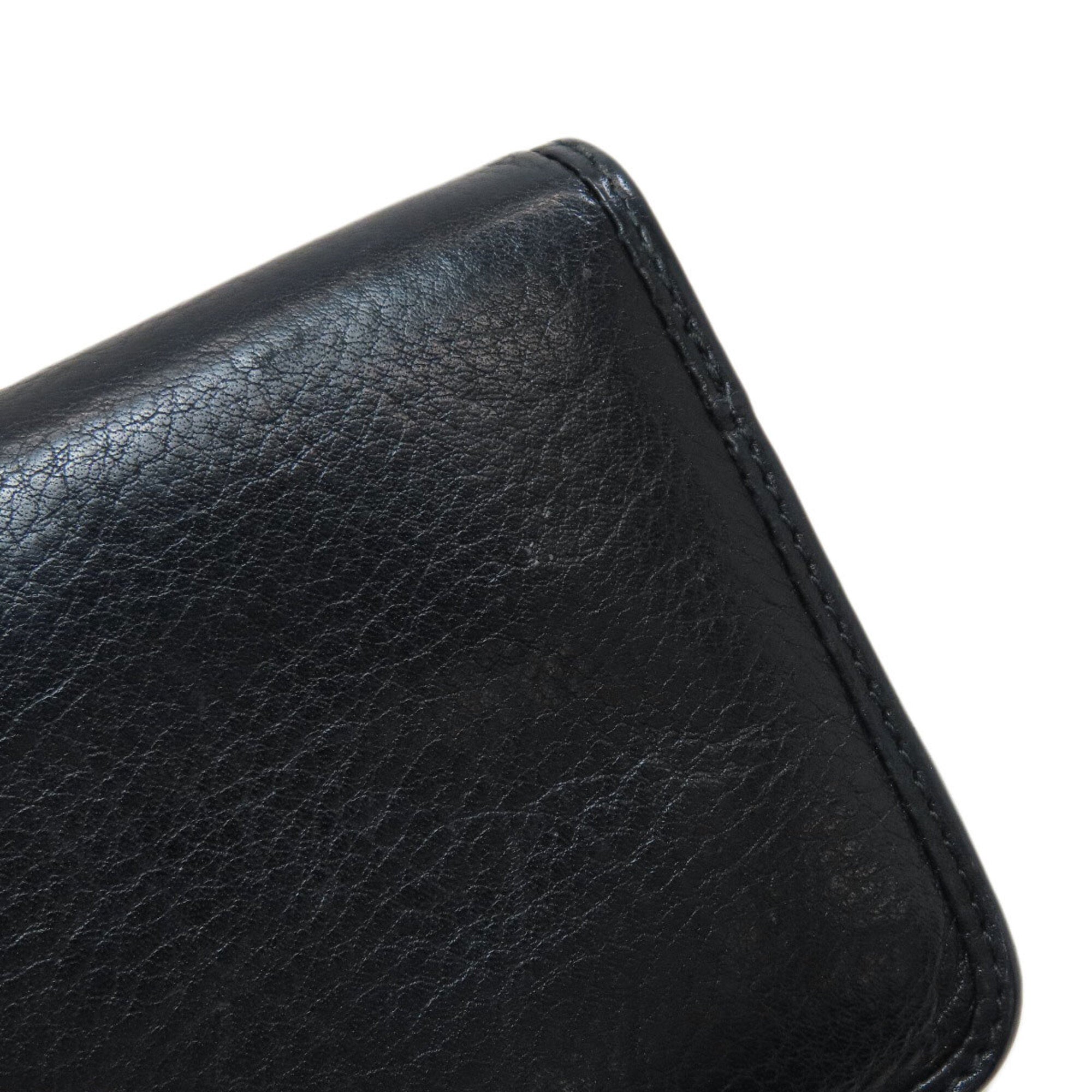 Loewe Black Leather Long Wallet (Bi-Fold) (Pre-Owned)