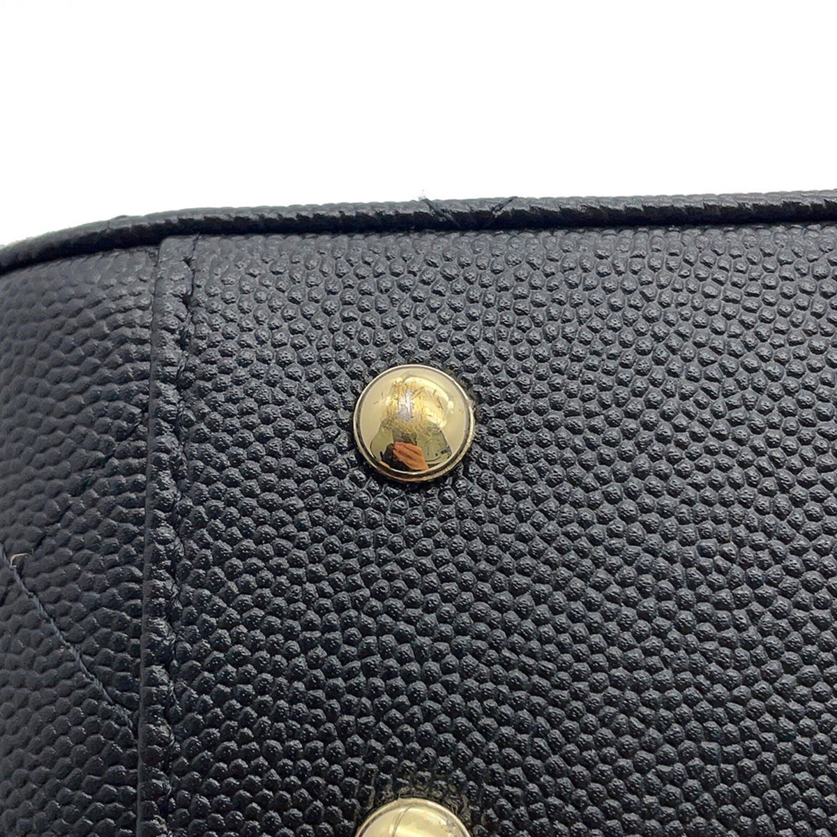 Chanel Matelasse Black Grained Calfskin Handbag Shoulder Bag (Pre-Owned)