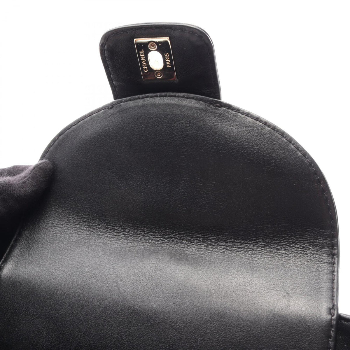 Chanel Matelasse Black Leather Handbag Shoulder Bag (Pre-Owned)