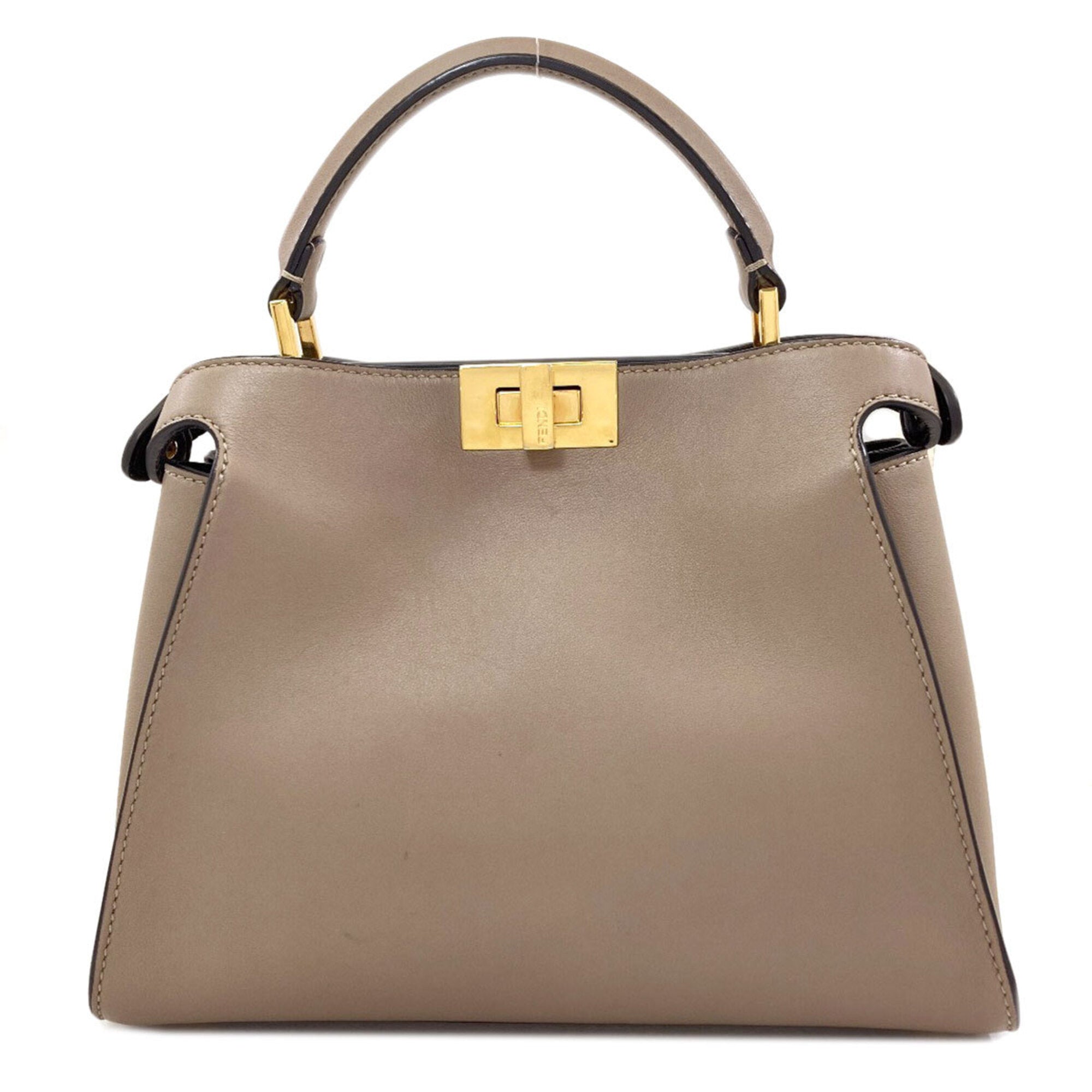 Fendi Grayish Leather Handbag (Pre-Owned)