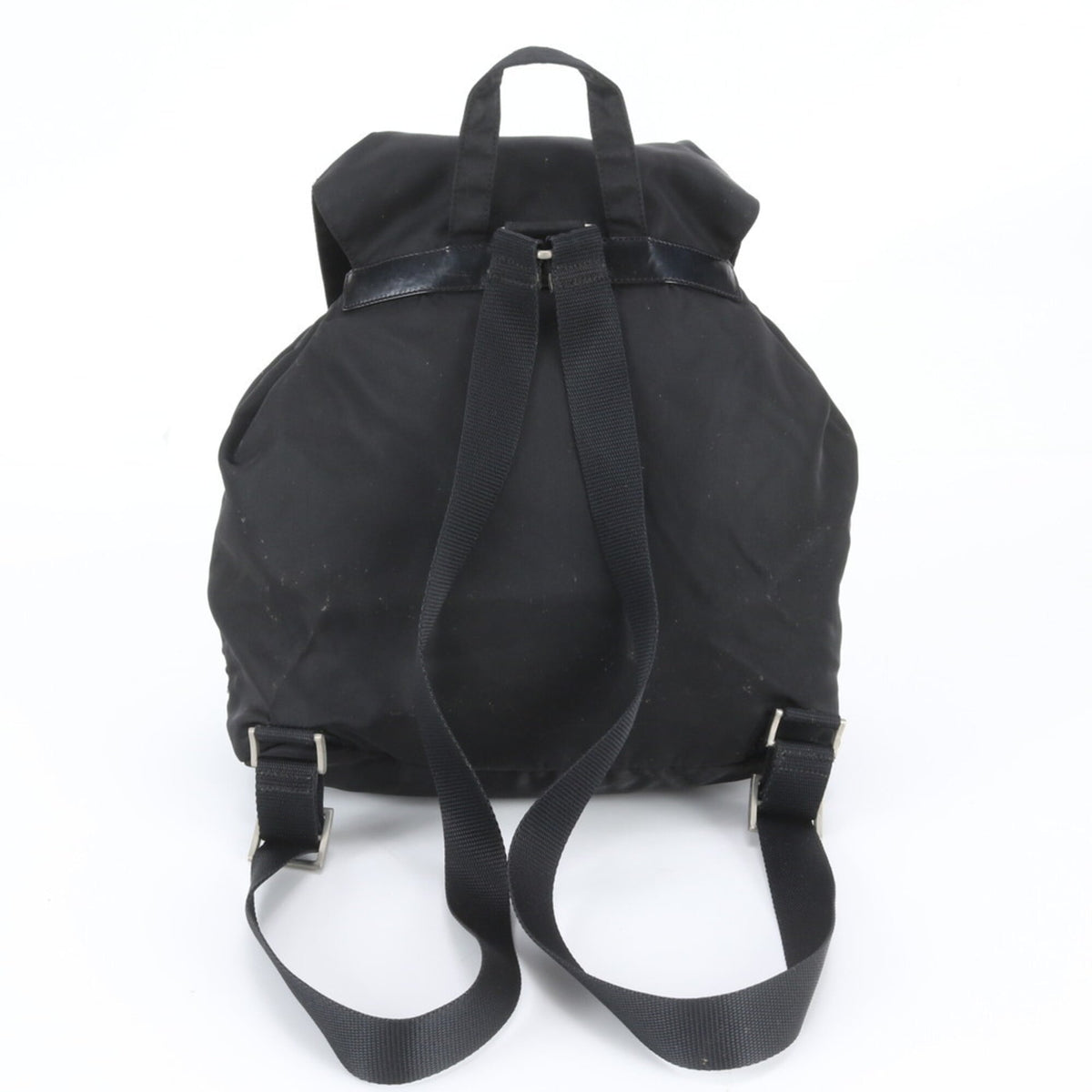 Prada Black Leather Nylon Backpack (Pre-Owned)