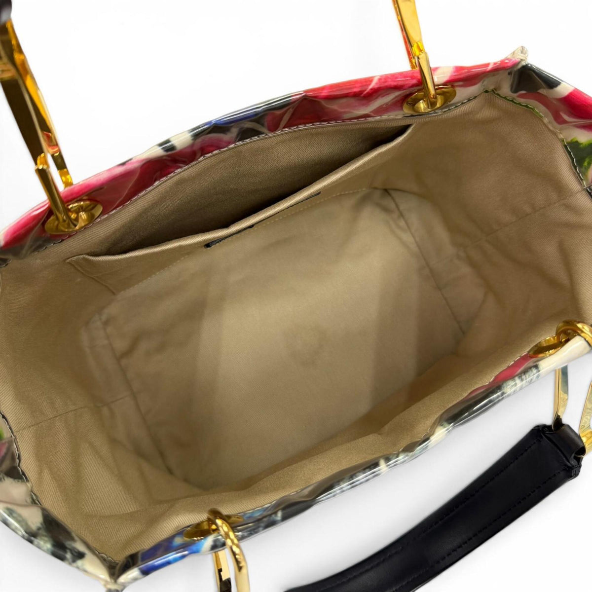 Marni Multi-Color Polyester Leather Brass Cotton Handbag (Pre-Owned)