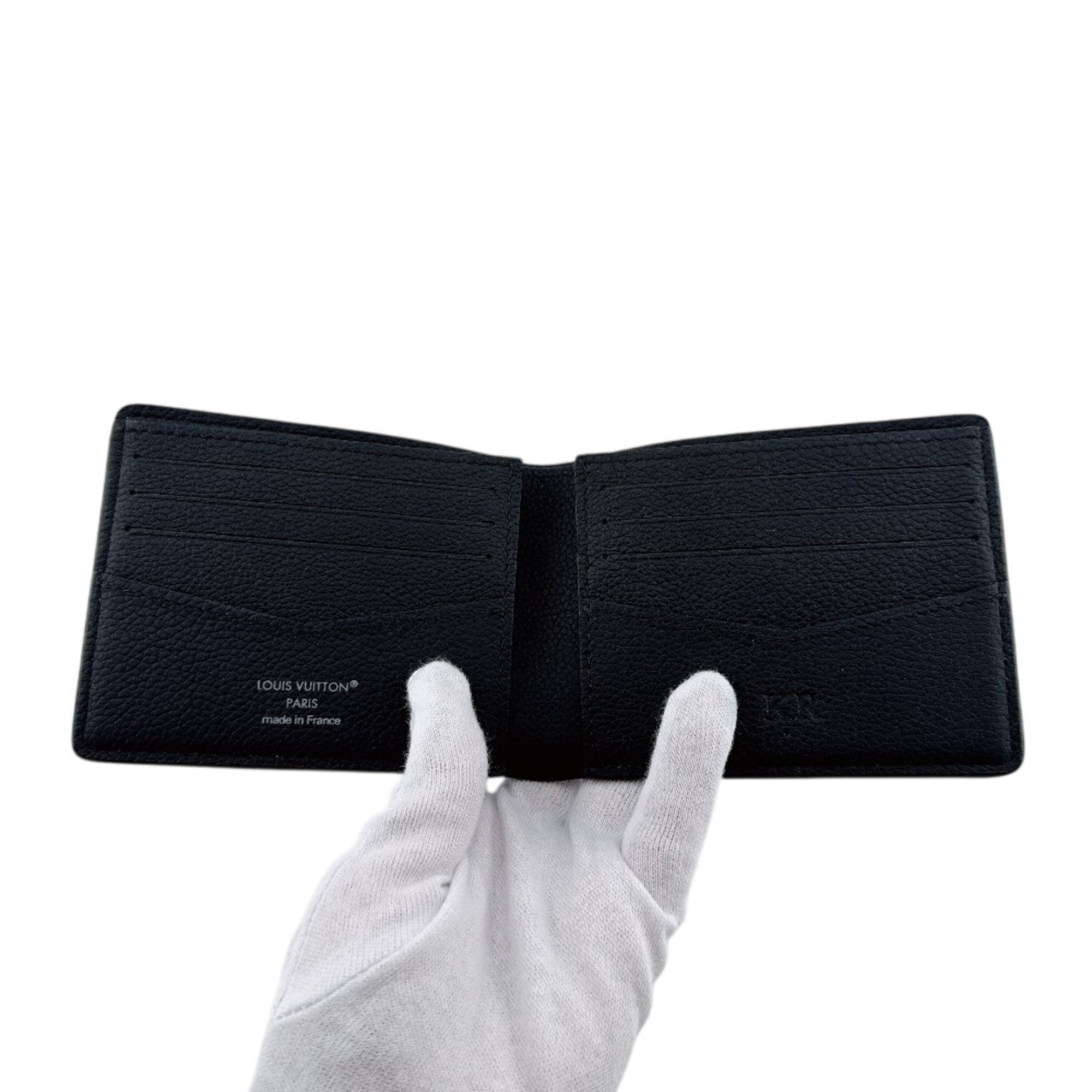 Louis Vuitton Black Damier Canvas Wallet (Bi-Fold) (Pre-Owned)
