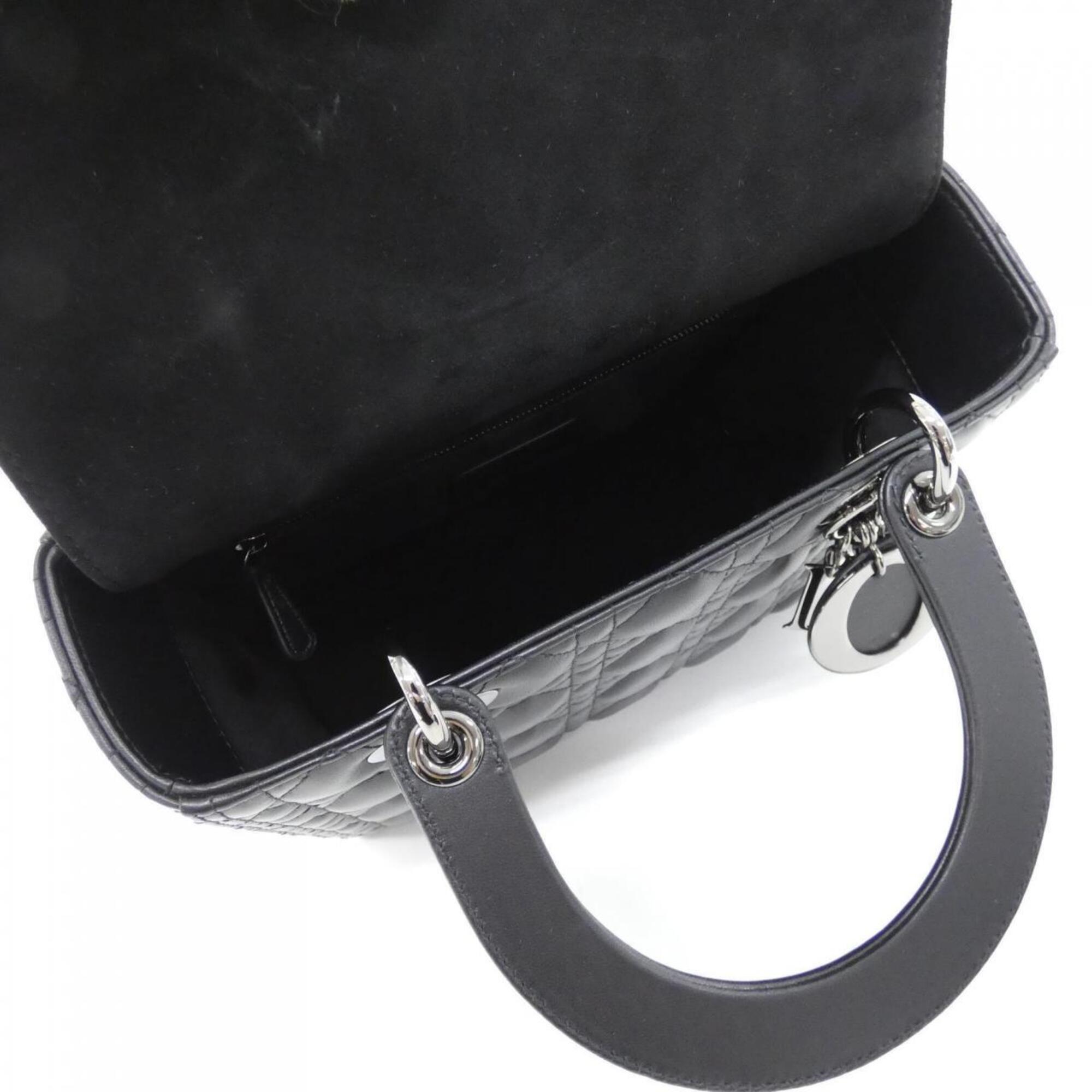 Christian Dior Black Leather Handbag (Pre-Owned)