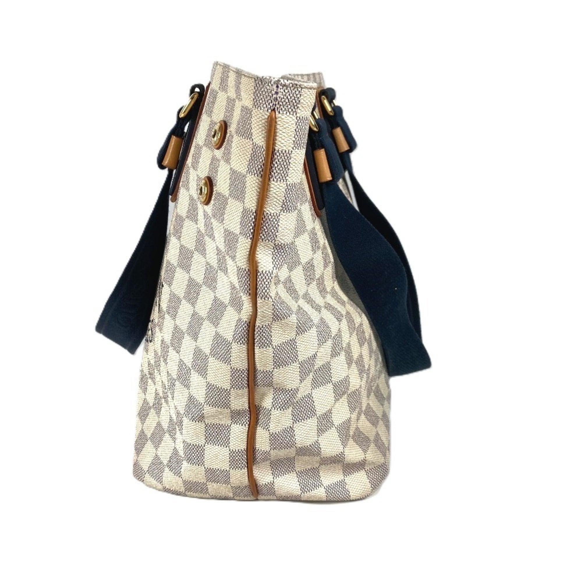 Louis Vuitton White Damier Azur Shoulder Bag Tote Bag (Pre-Owned)