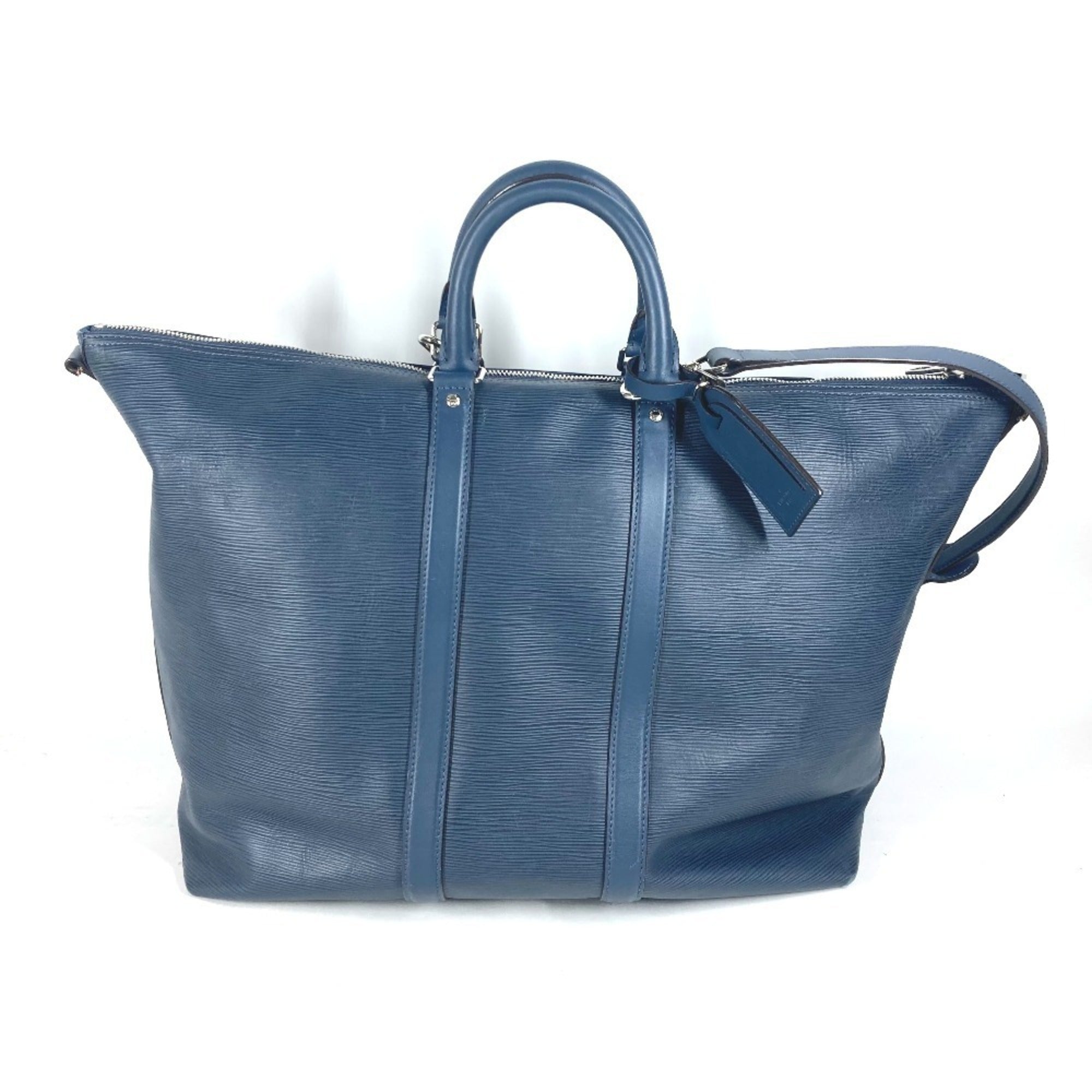 Louis Vuitton Navy Blue Epi Leather Boston Bag Handbag Shoulder Bag (Pre-Owned)