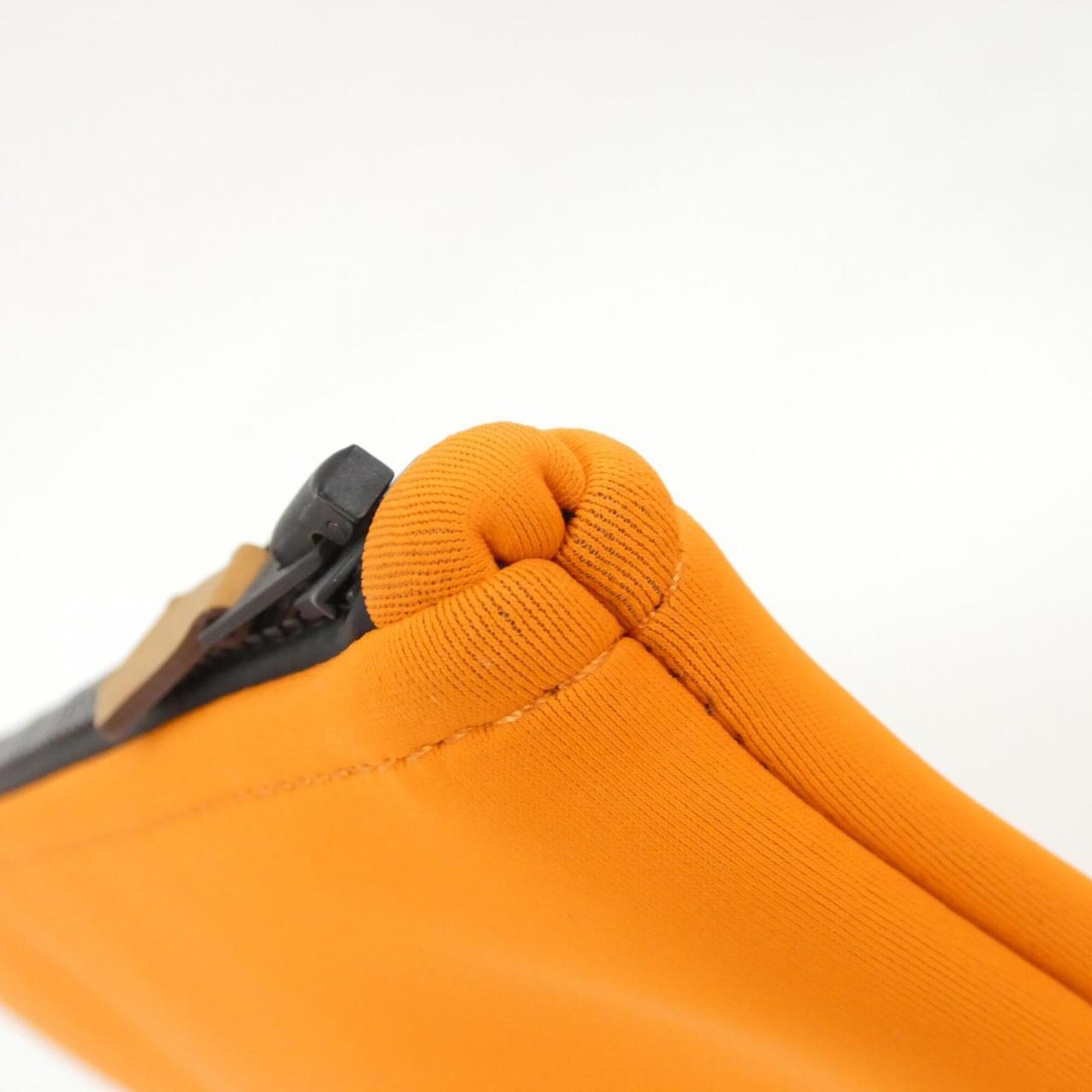 Hermes Orange Polyamide Handbag (Pre-Owned)