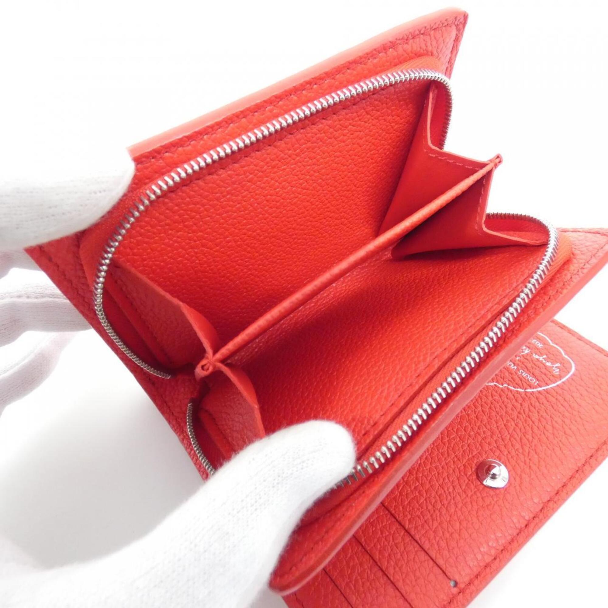 Louis Vuitton Rouge Leather Wallet (Bi-Fold) (Pre-Owned)