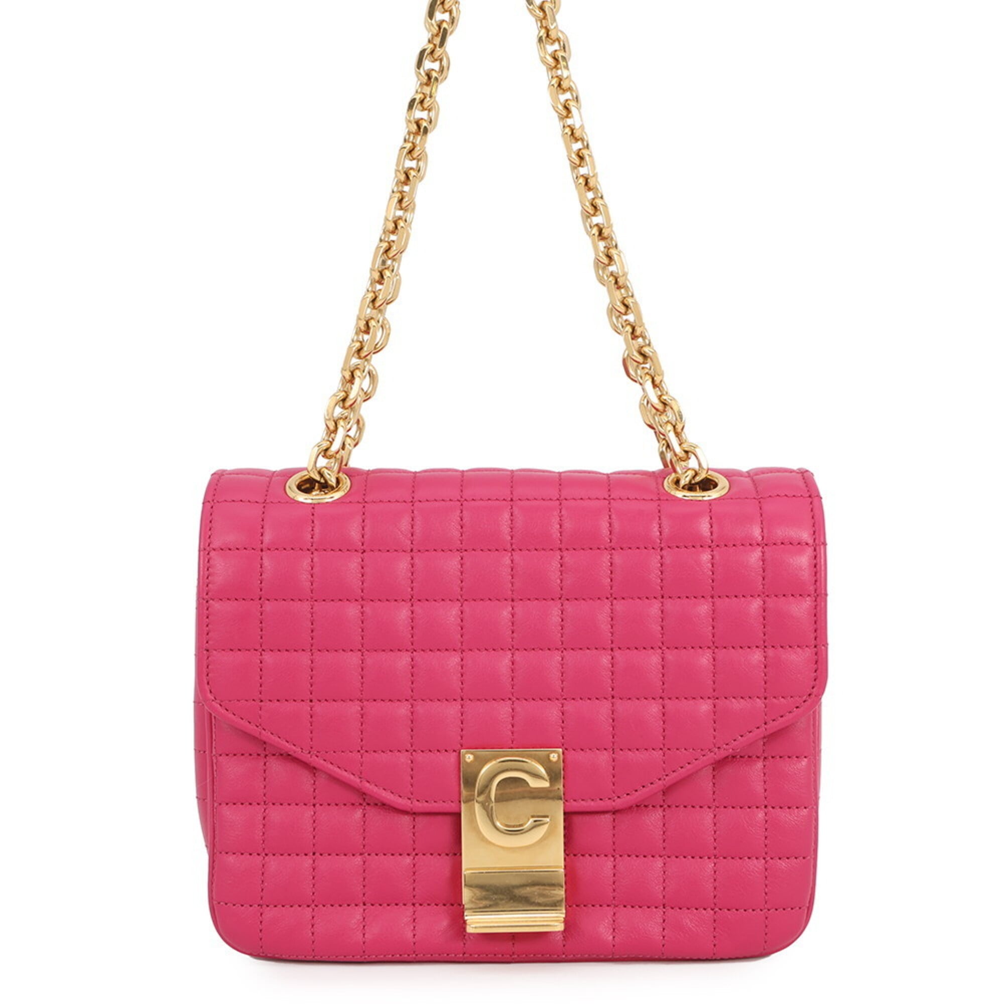 Celine Pink Leather Handbag Shoulder Bag (Pre-Owned)