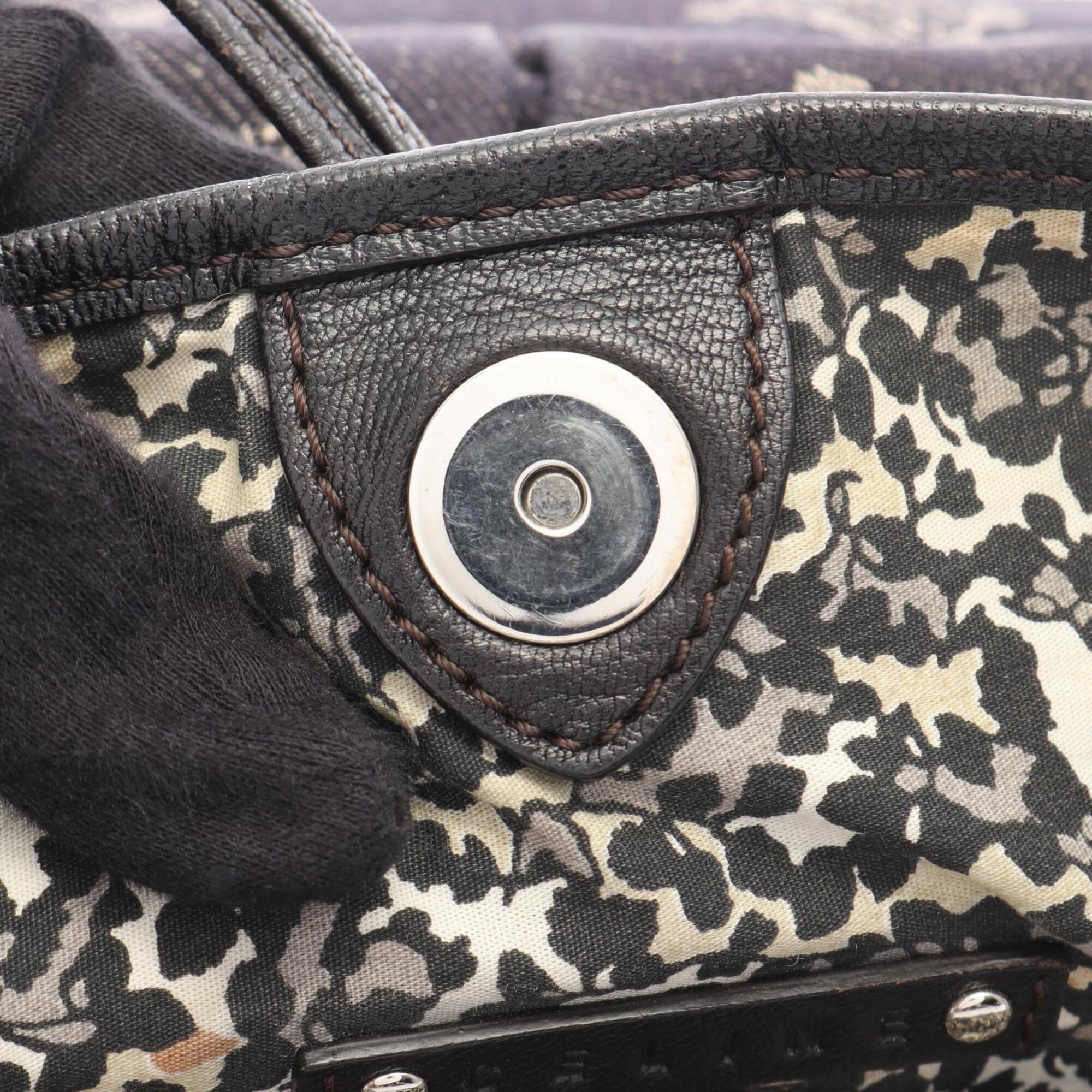 Celine Brown Navy Denim Leather Handbag (Pre-Owned)