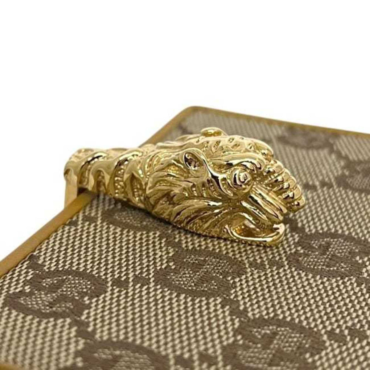 Gucci Beige Yellow Canvas Leather Wallet (Bi-Fold) (Pre-Owned)