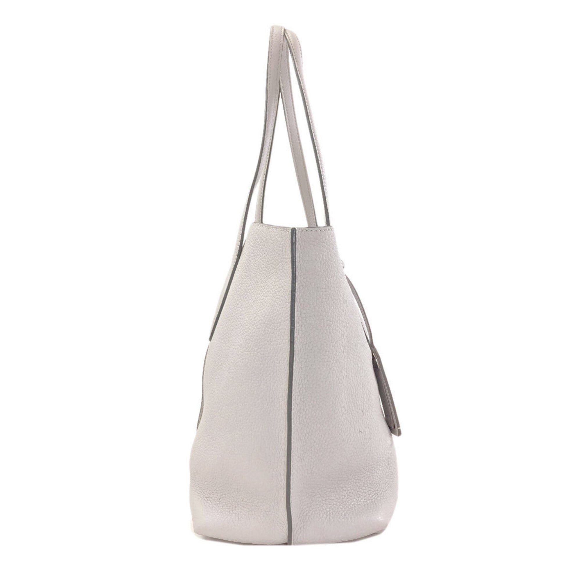 Tod's Gray Leather Tote Bag (Pre-Owned)