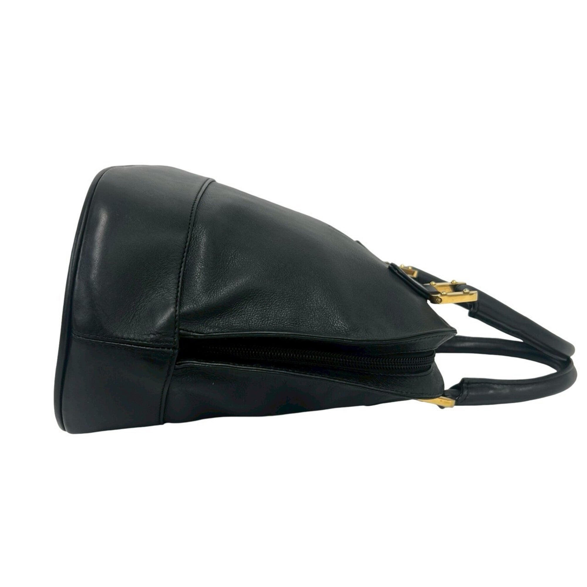 Loewe Black Leather Boston Bag Handbag Tote Bag (Pre-Owned)