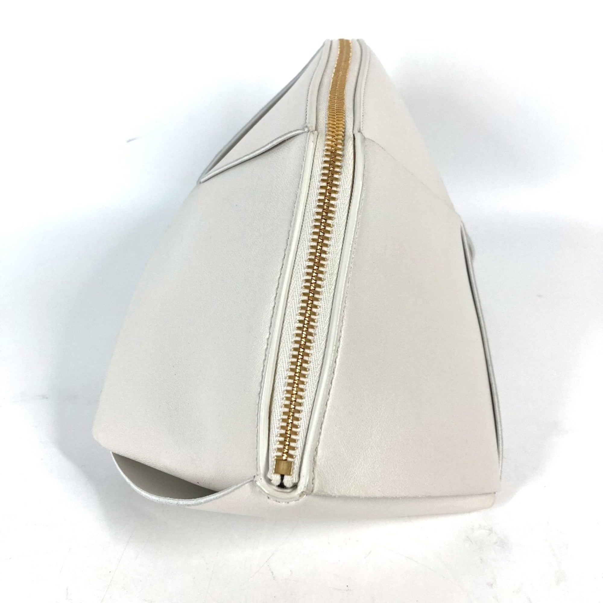 Bottega Veneta White Leather Pouch (Pre-Owned)