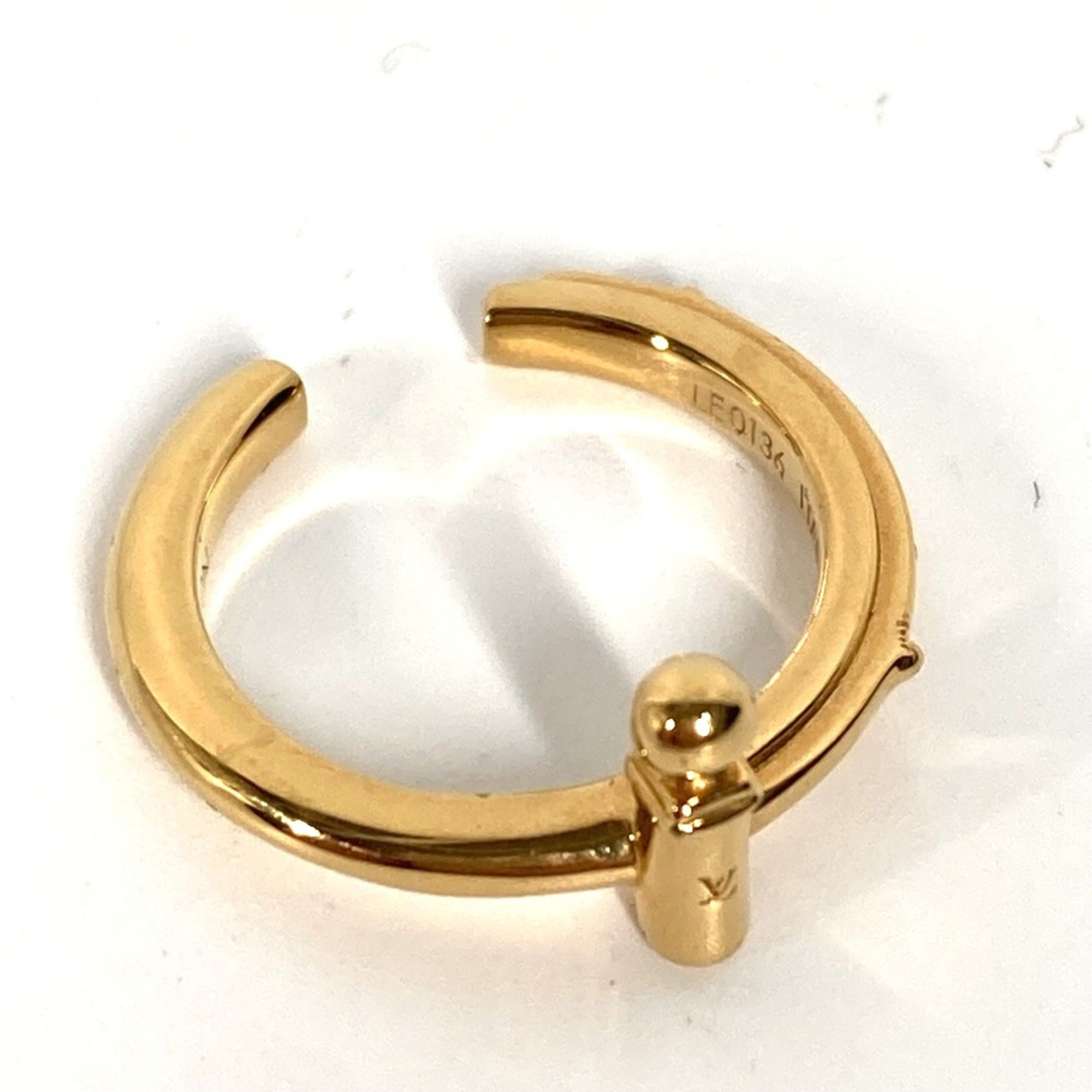 Louis Vuitton Gold Metal Band Ring (Pre-Owned)