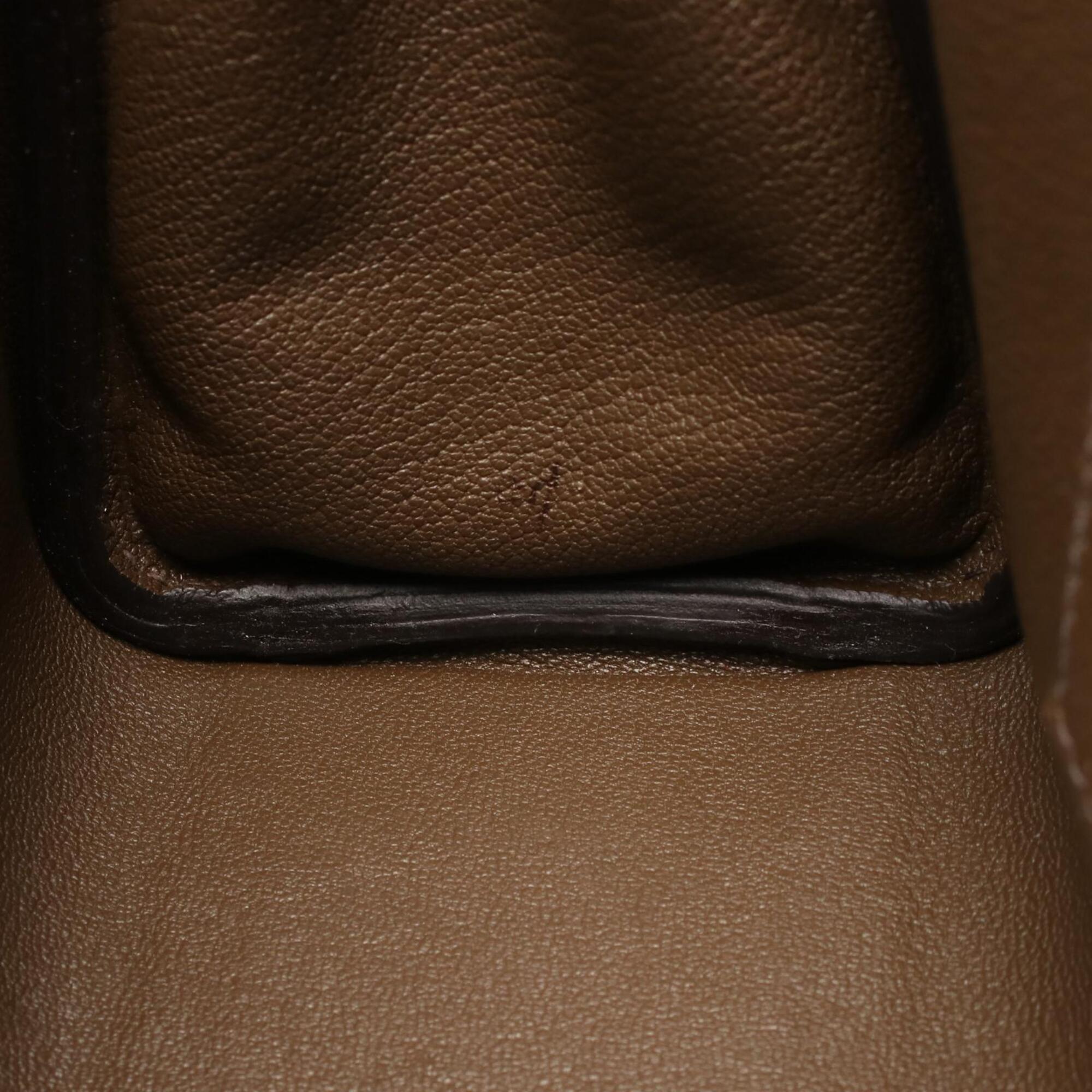 Hermes Brown Evercalf Leather Shoulder Bag (Pre-Owned)