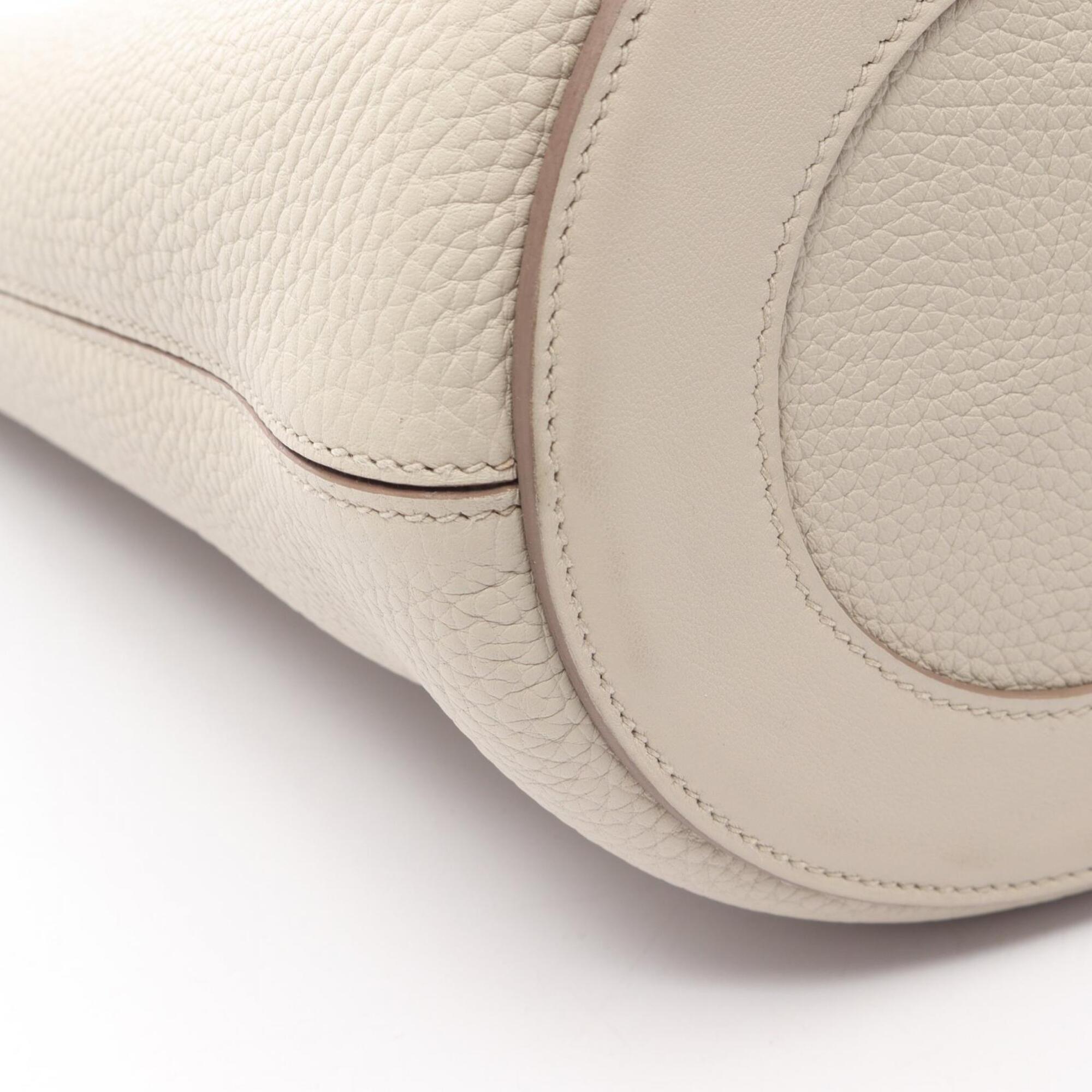 Hermes Beige Taurillon Clemence Leather Swift Leather Handbag (Pre-Owned)
