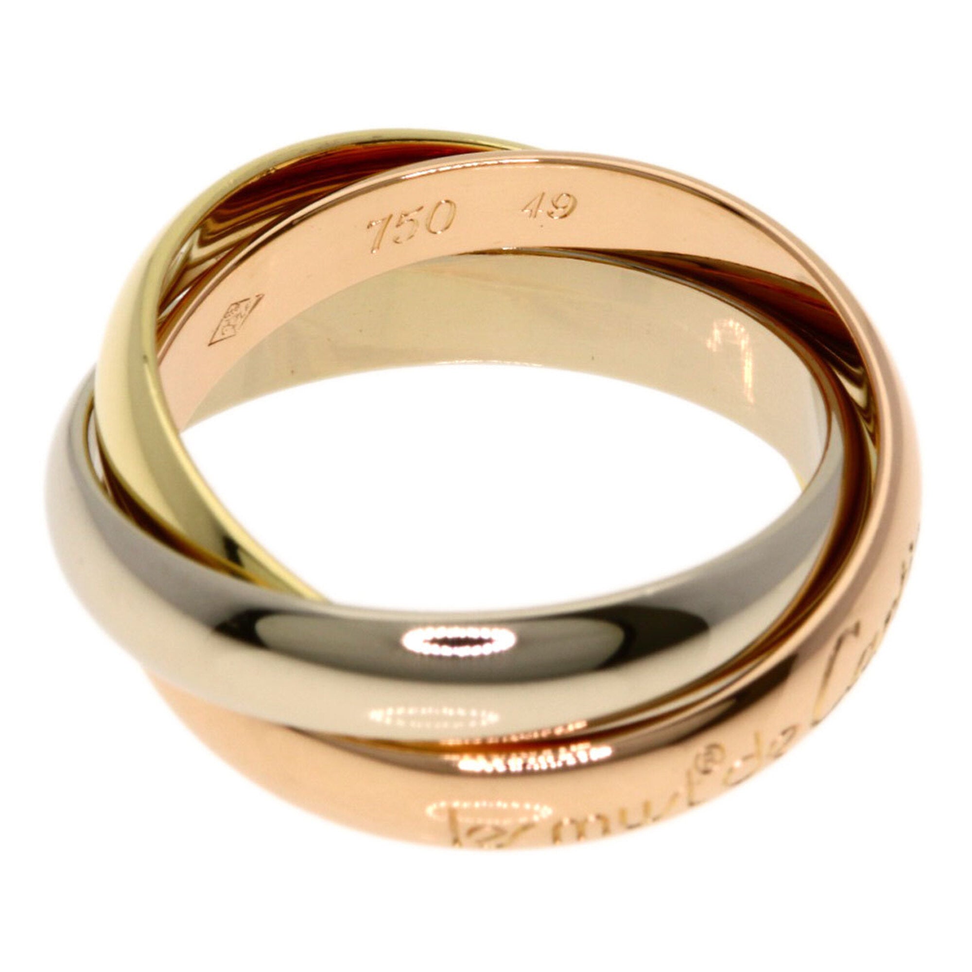 Cartier Trinity Yellow Gold (18K) Pink Gold (18K) White Gold (18K) Band Ring (Pre-Owned)