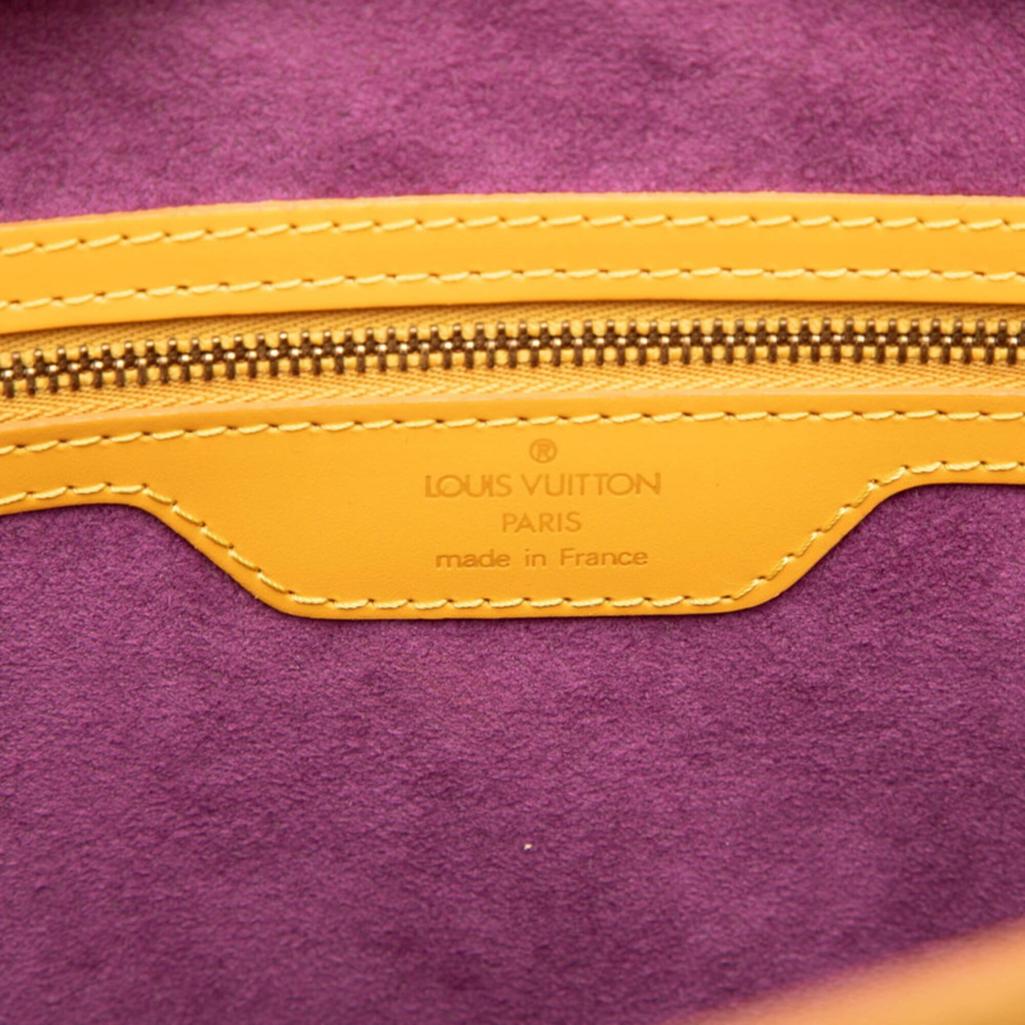 Louis Vuitton Yellow Leather Shoulder Bag Tote Bag (Pre-Owned)