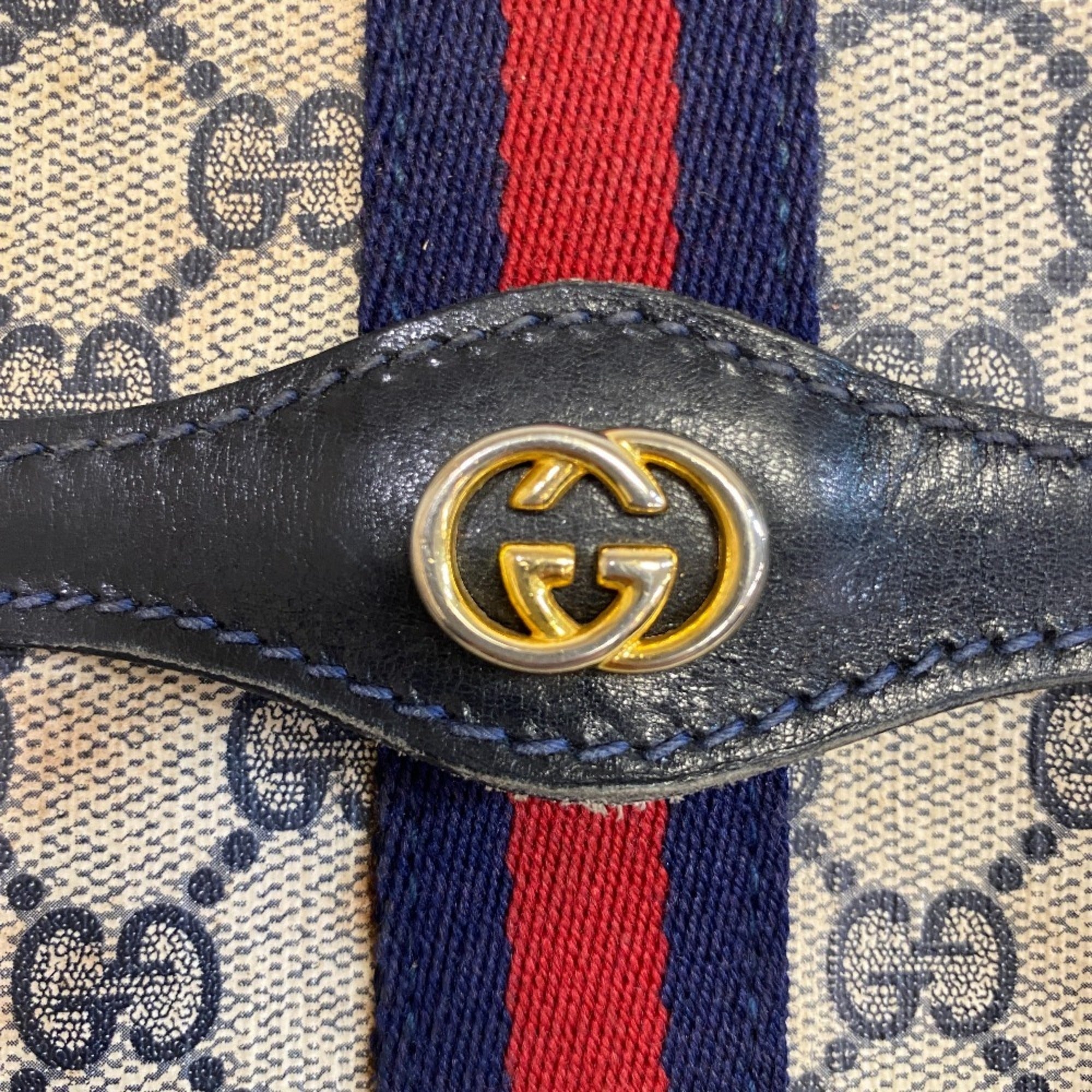 Gucci Sherry Line Black Pvc Clutch Bag Pouch (Pre-Owned)