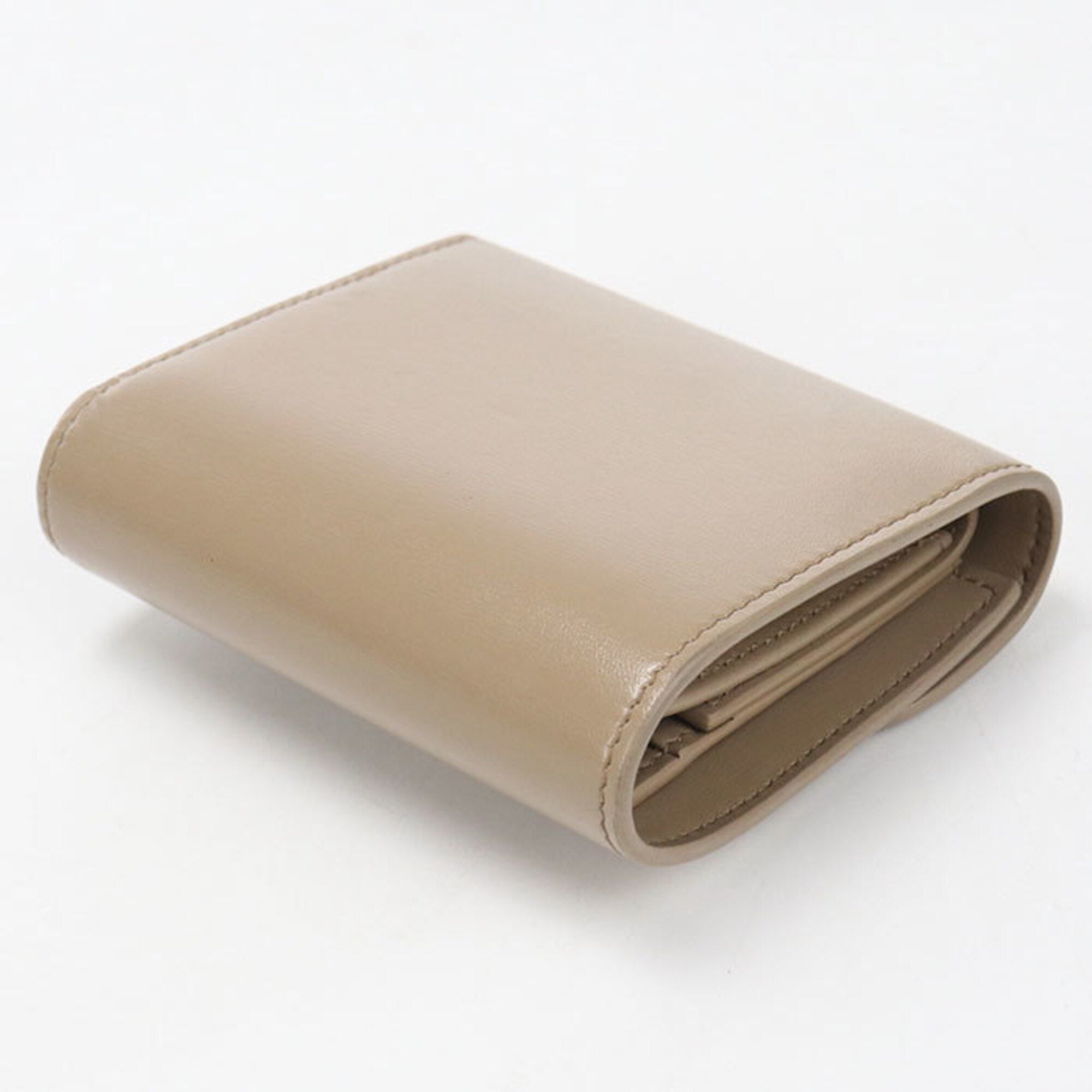 Celine Beige Leather Wallet (Tri-Fold) (Pre-Owned)
