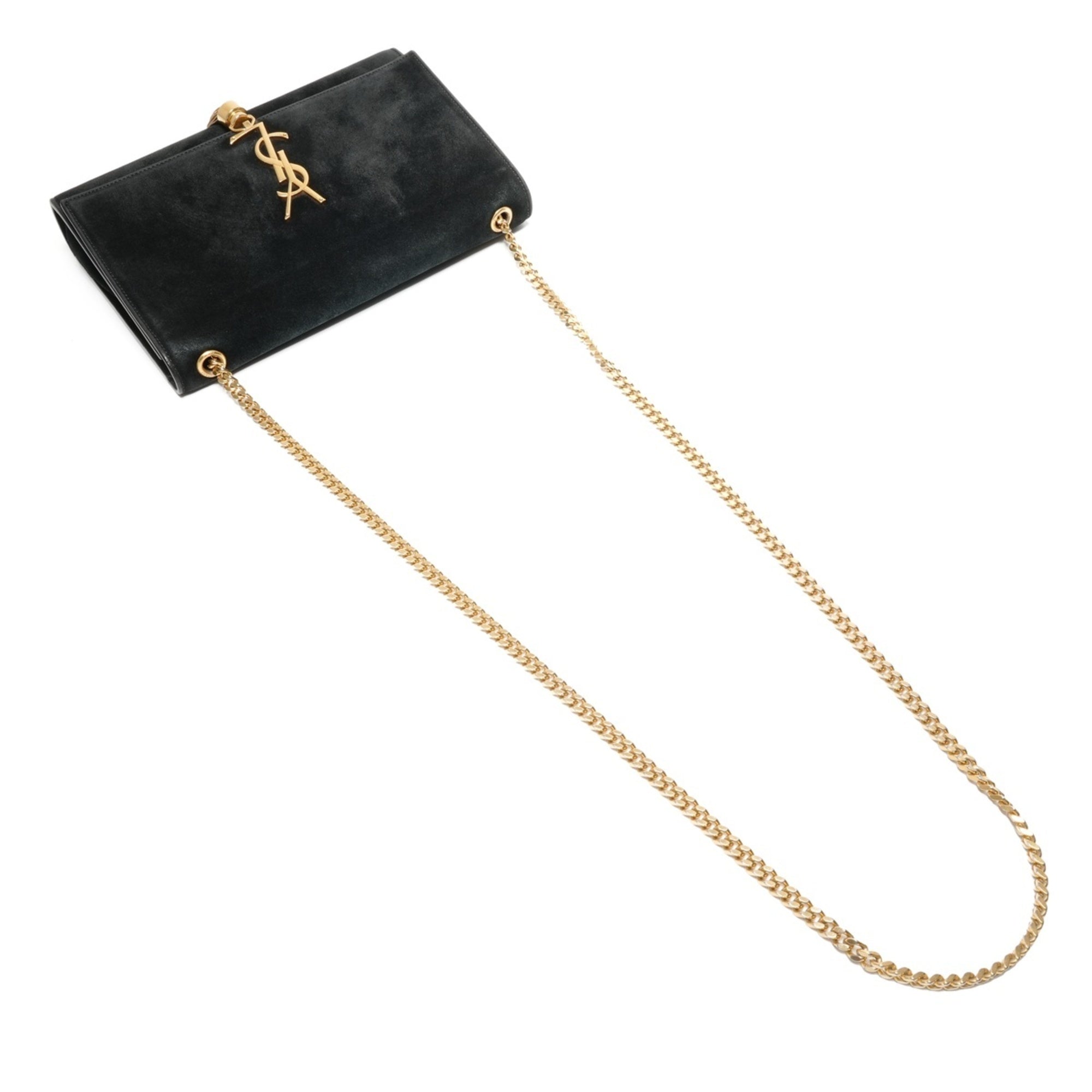 Yves Saint Laurent Black Suede Shoulder Bag (Pre-Owned)