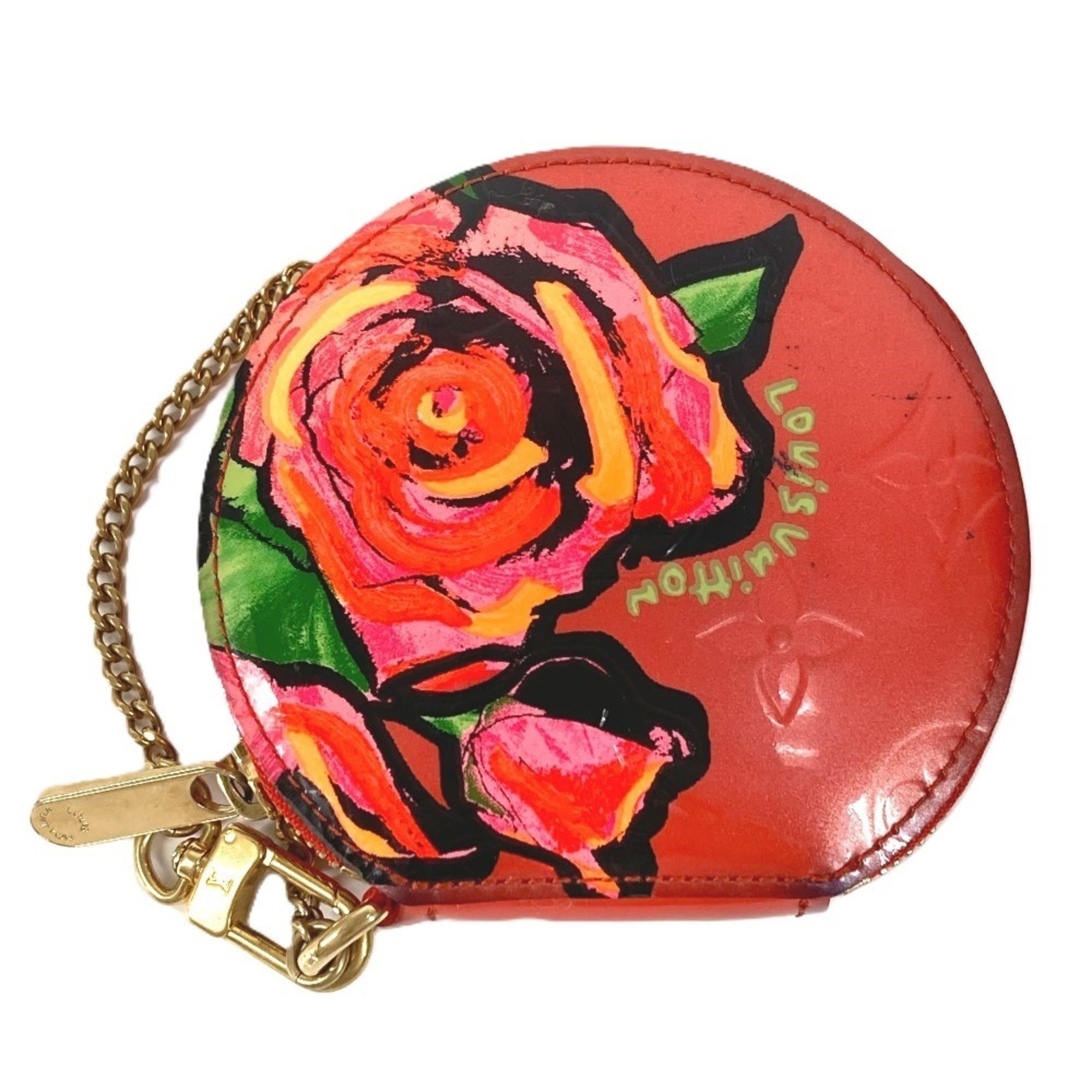 Louis Vuitton Monogram Vernis Orange Sunset Monogram Vernis Coin Purse/Coin Case (Pre-Owned)