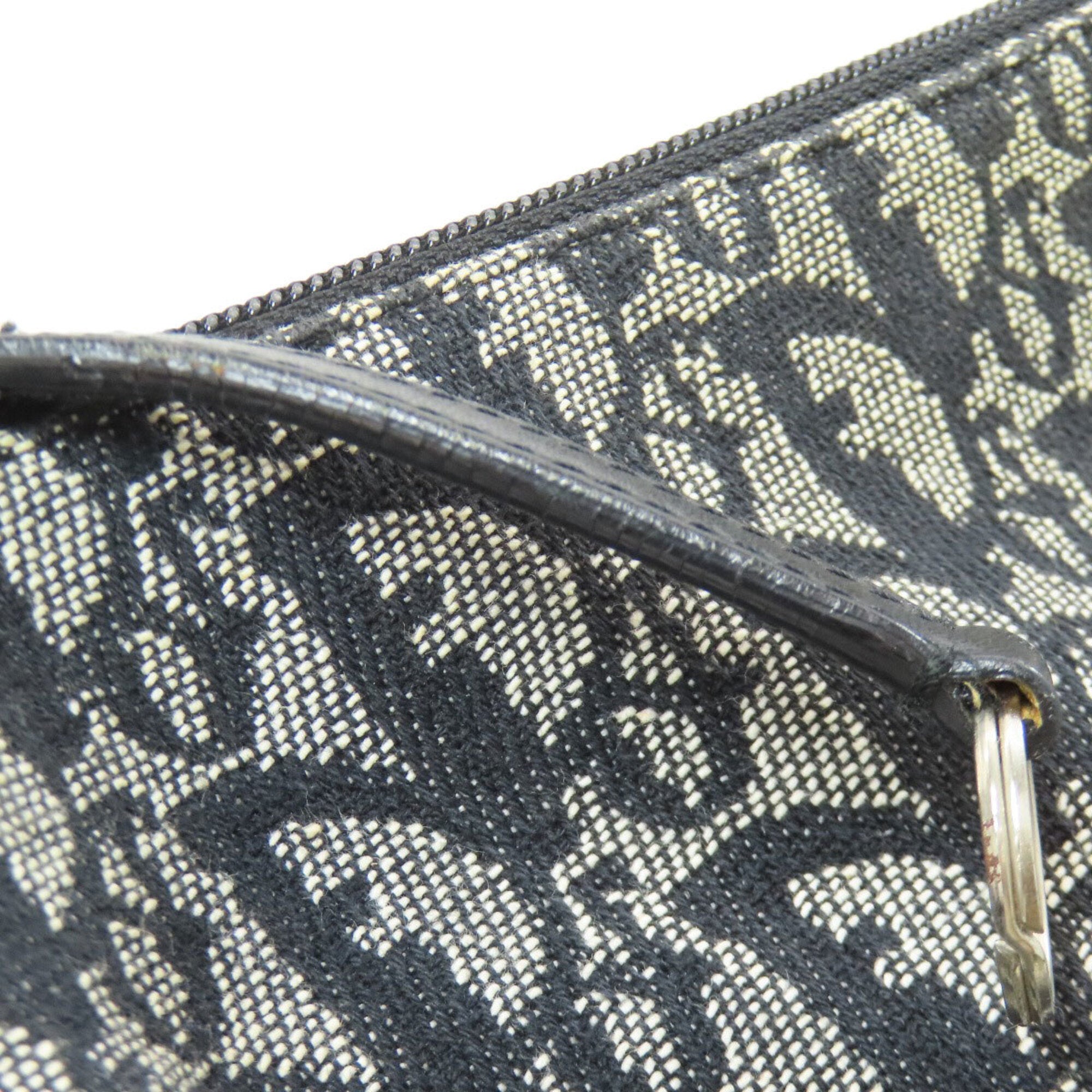 Christian Dior Trotter Black Gray Canvas Shoulder Bag (Pre-Owned)