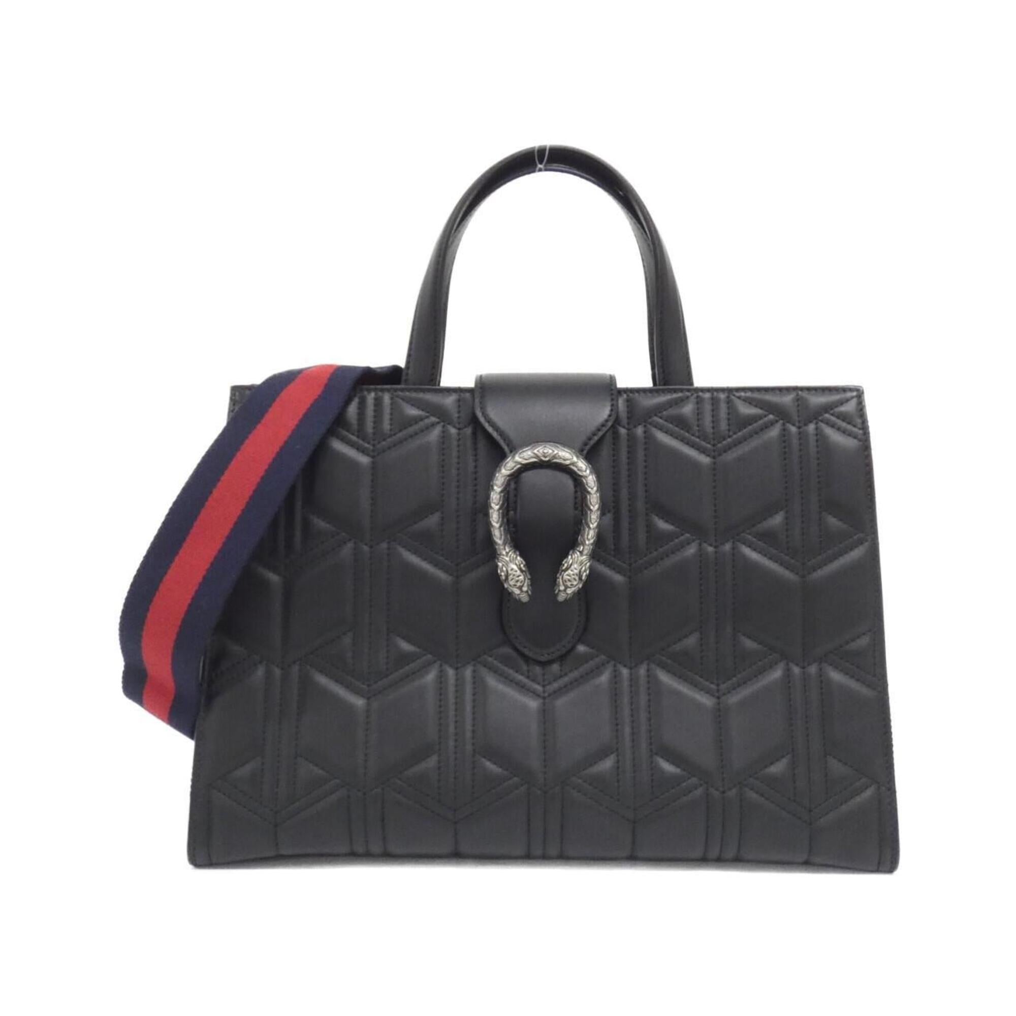Gucci Black Quilting Leather Handbag (Pre-Owned)